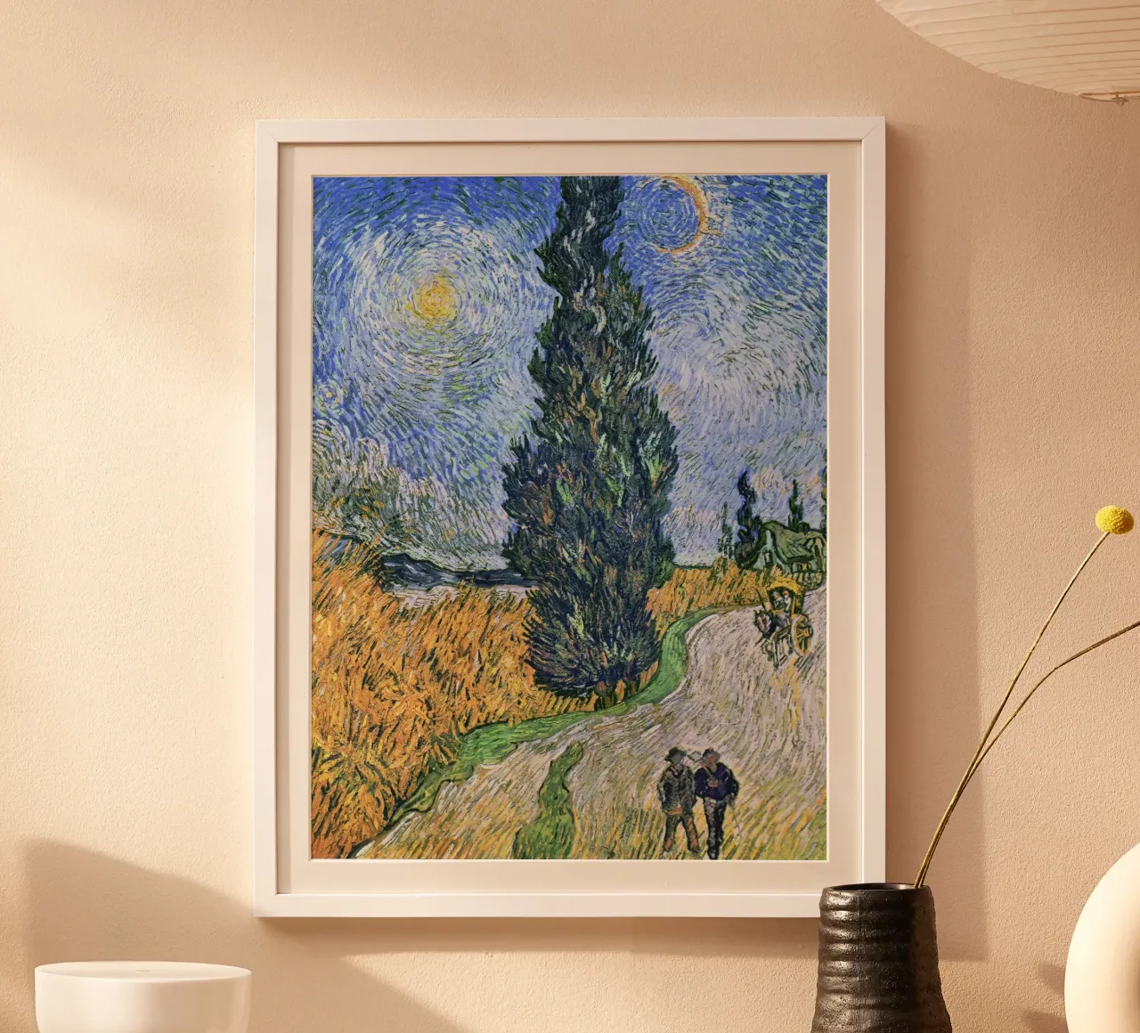 Vincent van Gogh’s Road with Cypress and Star poster by Art History