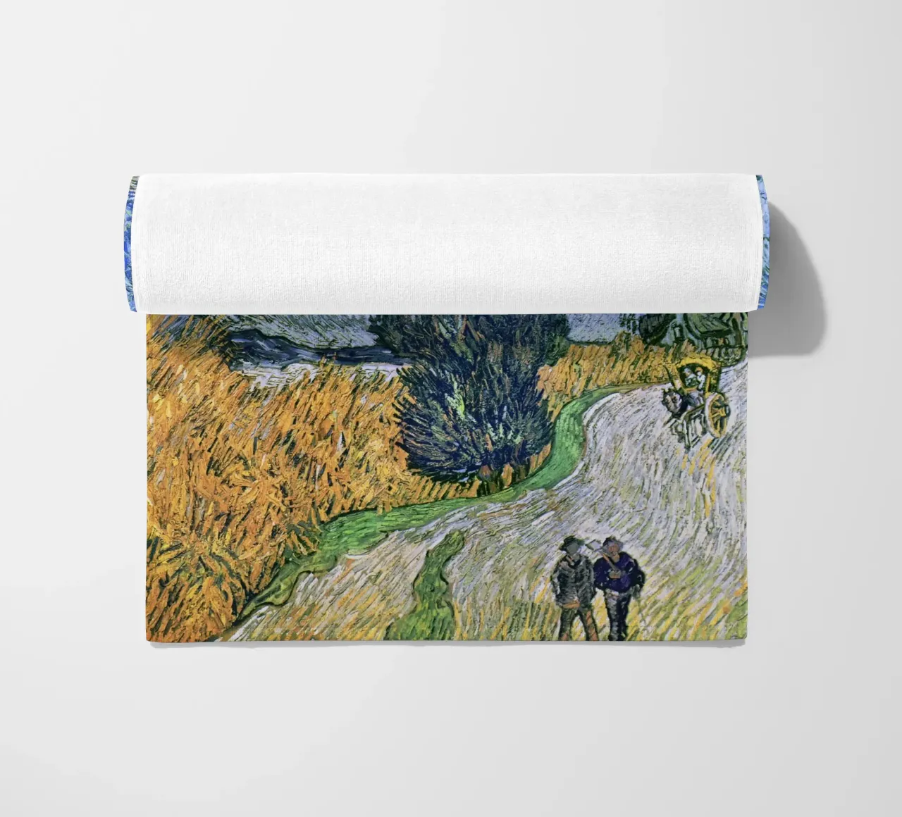 Strada con cipresso e stella di Vincent van Gogh telo mare da Art History