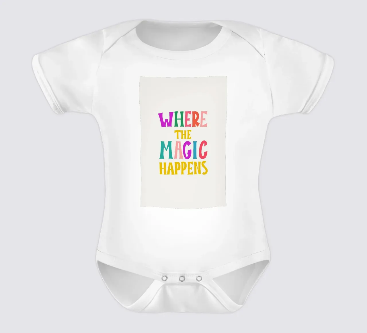 Where the magic happens II body neonato maniche corte da Pure