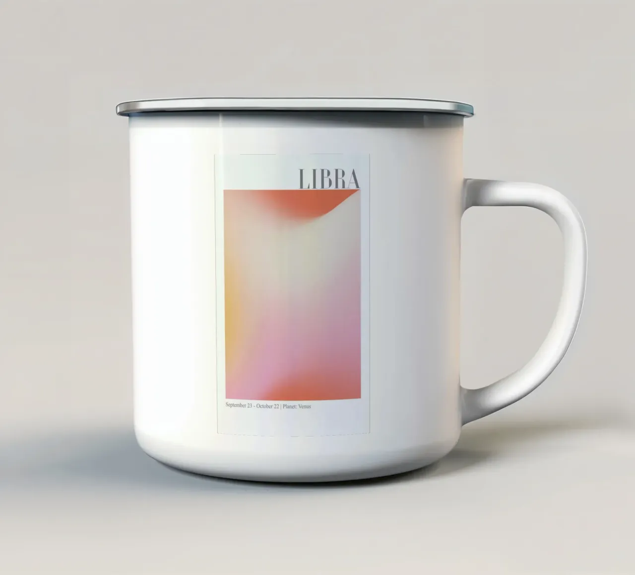 Libra Abstract Aura tazza in smalto da cafelab