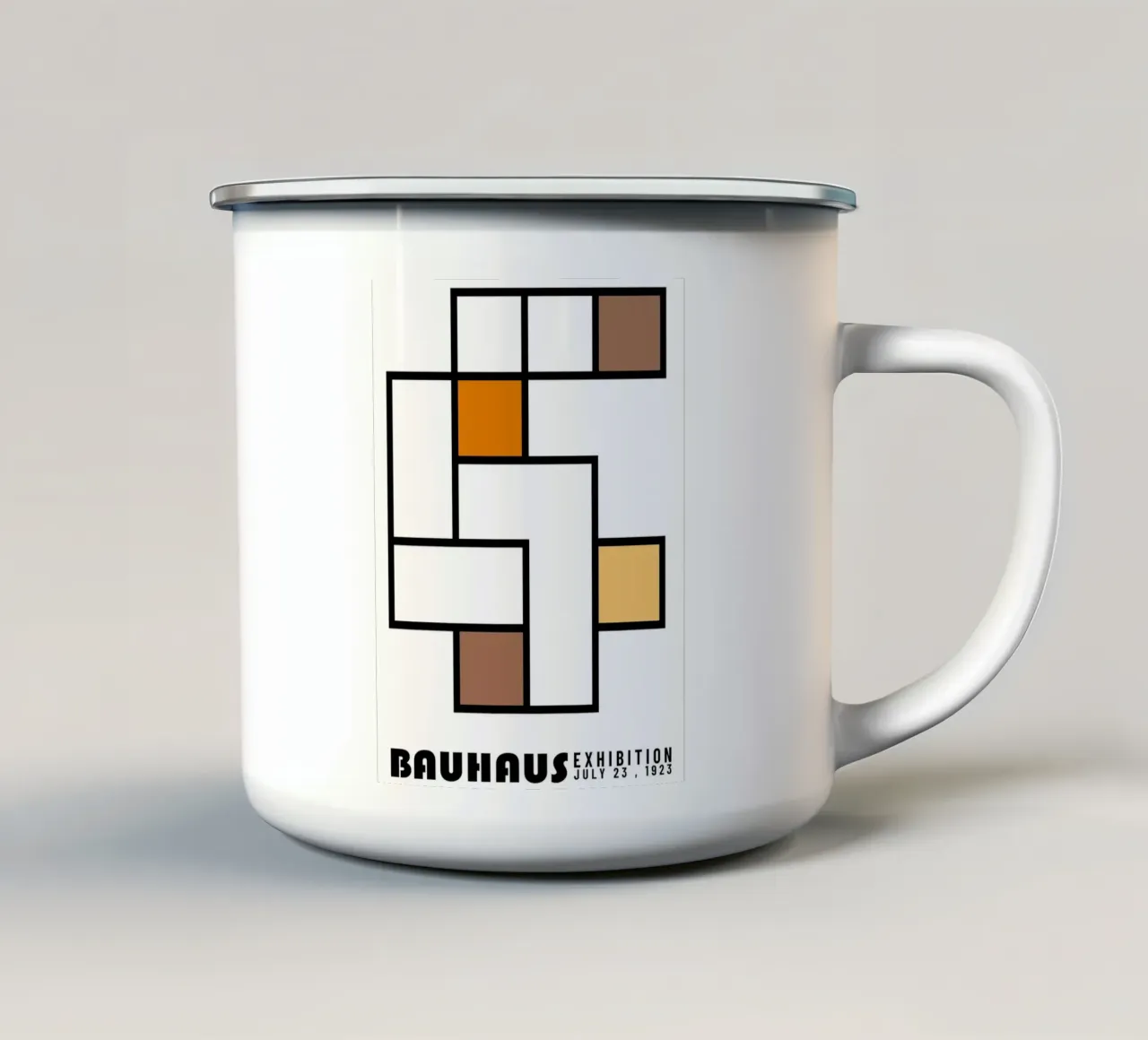 Composizione modulare - Mostra Bauhaus 1923 tazza in smalto da Casa Calm