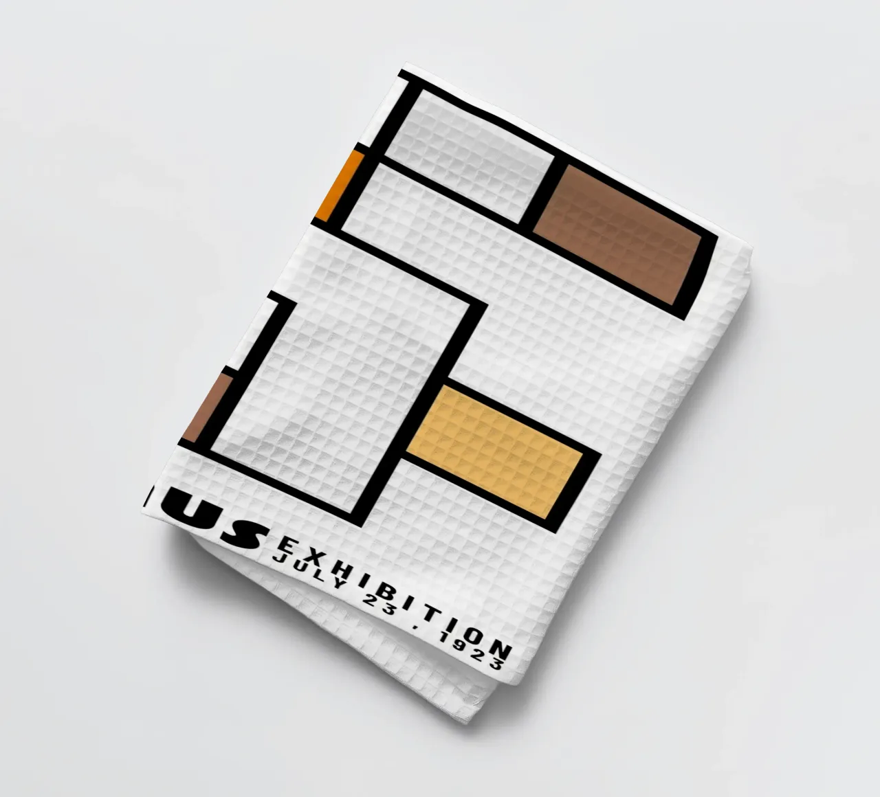 Modulaire compositie - Bauhaus tentoonstelling 1923 theedoek van Casa Calm