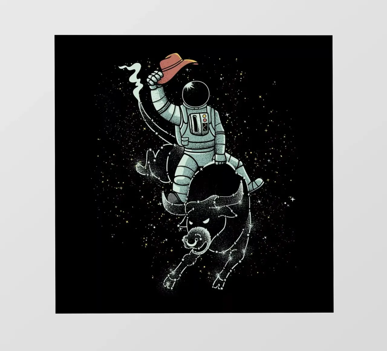 Astronaut Space Cowboy pellicola backlit da Tobe Fonseca