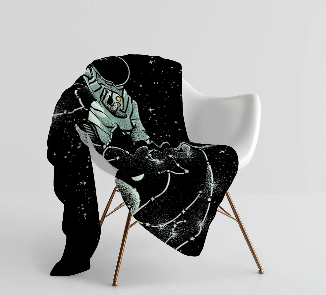 Astronaut Space Cowboy coperta in pile da Tobe Fonseca