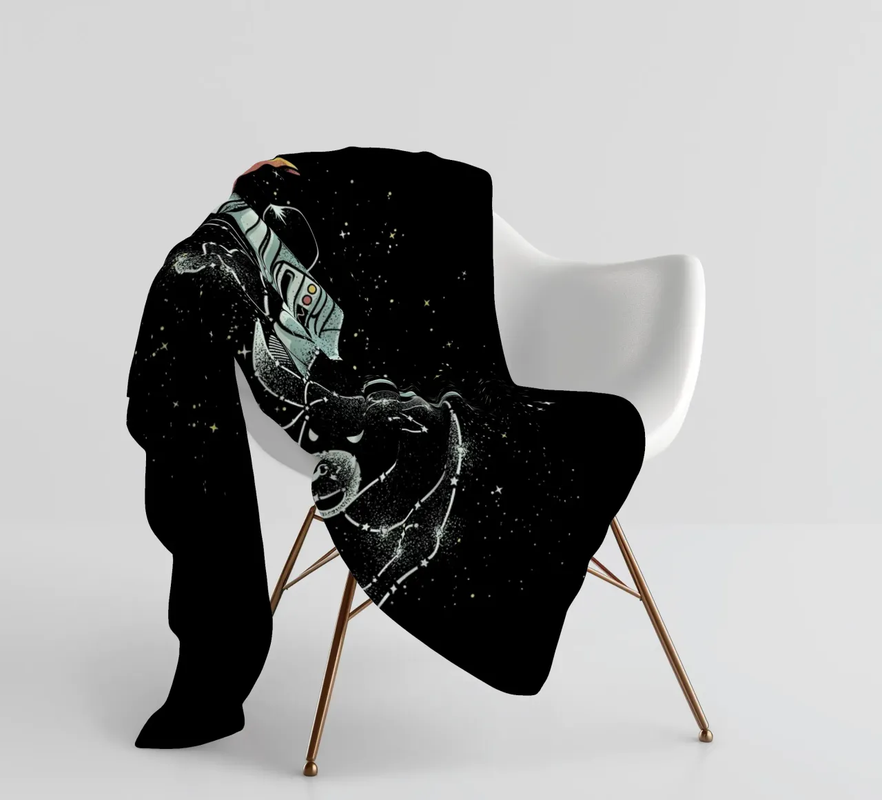 Astronaut Space Cowboy coperta in pile da Tobe Fonseca