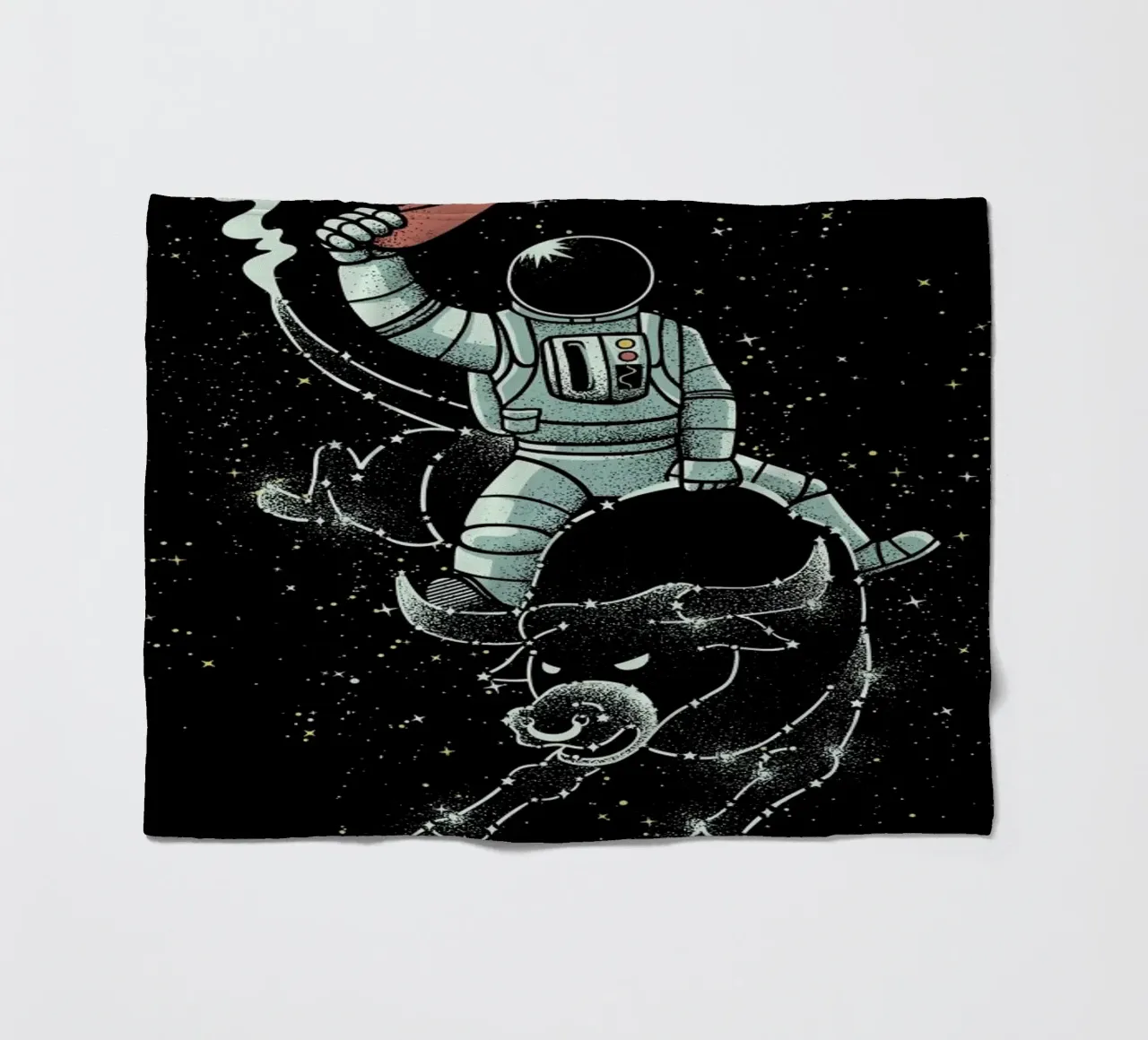 Astronaut Space Cowboy coperta in pile da Tobe Fonseca