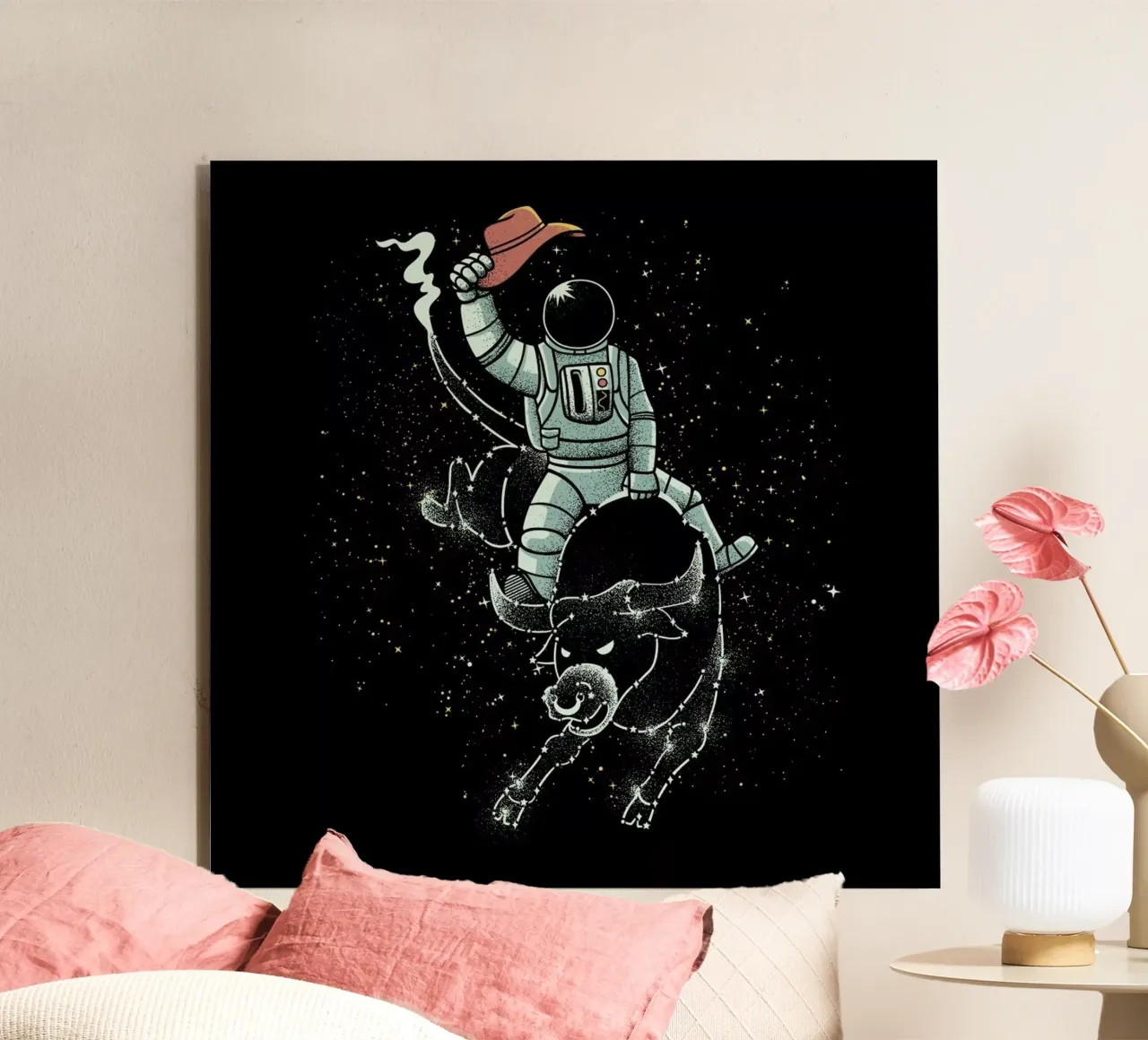 Astronaut Space Cowboy alluminio dibond da Tobe Fonseca