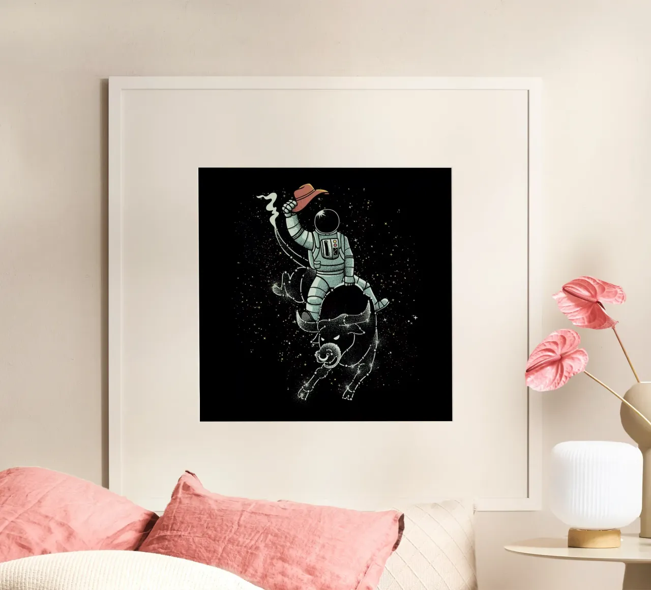 Astronaut Space Cowboy carta hahnemühle da Tobe Fonseca