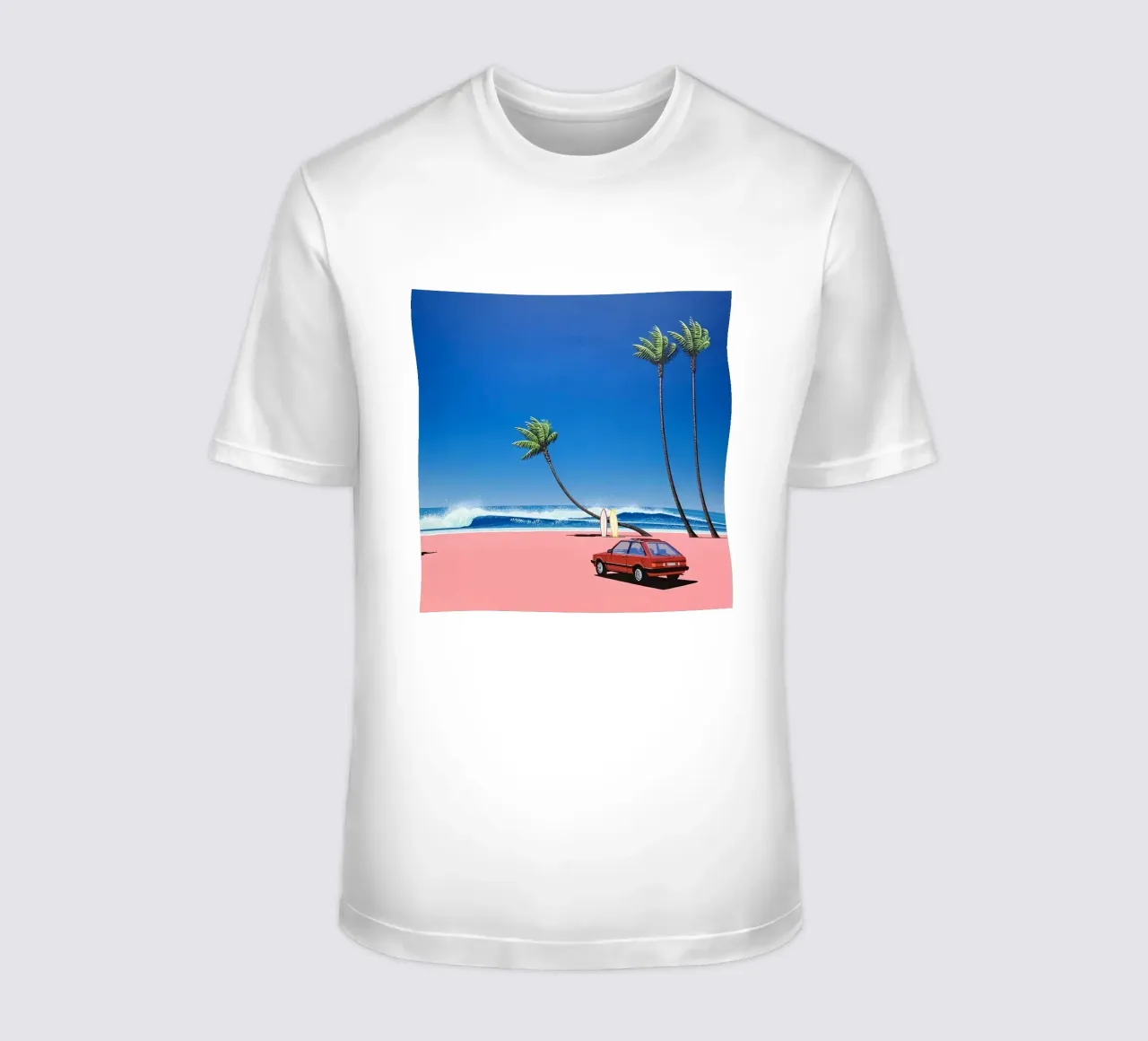 Hiroshi Nagai Auto rossa semplice t-shirt da Giox Store Legendary