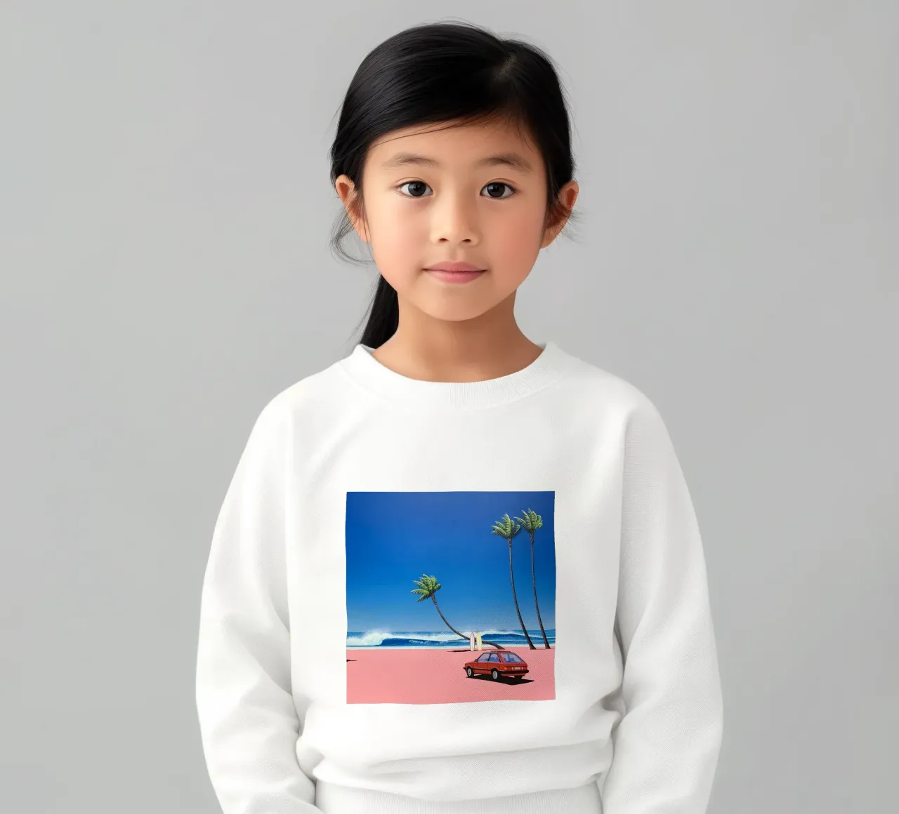 Hiroshi Nagai Auto rossa semplice felpa bambino da Giox Store Legendary