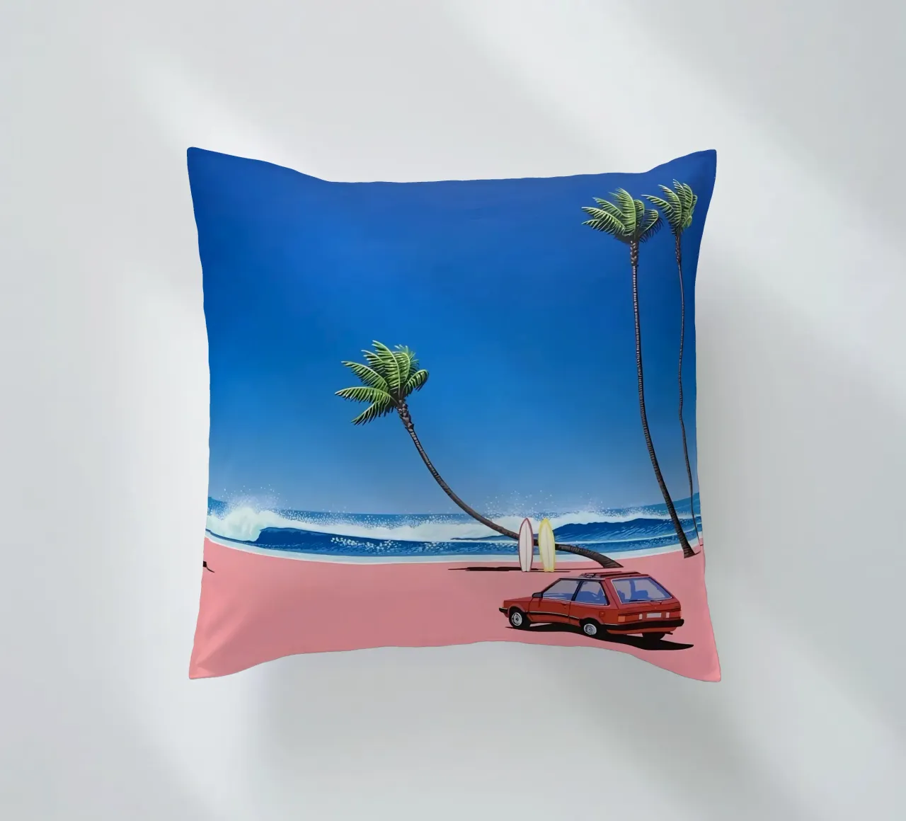 Hiroshi Nagai Auto rossa semplice cuscino da Giox Store Legendary