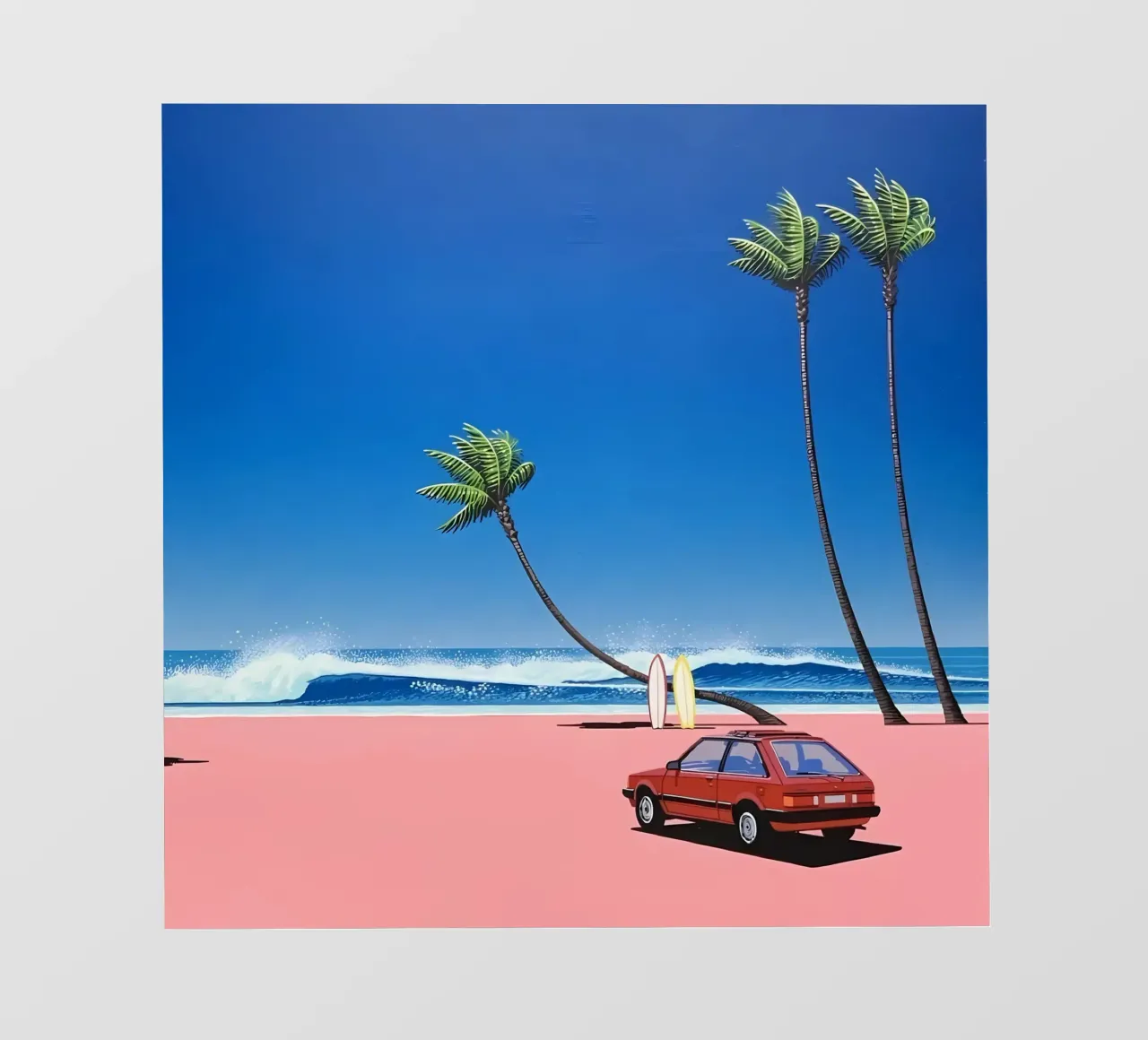 Hiroshi Nagai Auto rossa semplice pellicola backlit da Giox Store Legendary