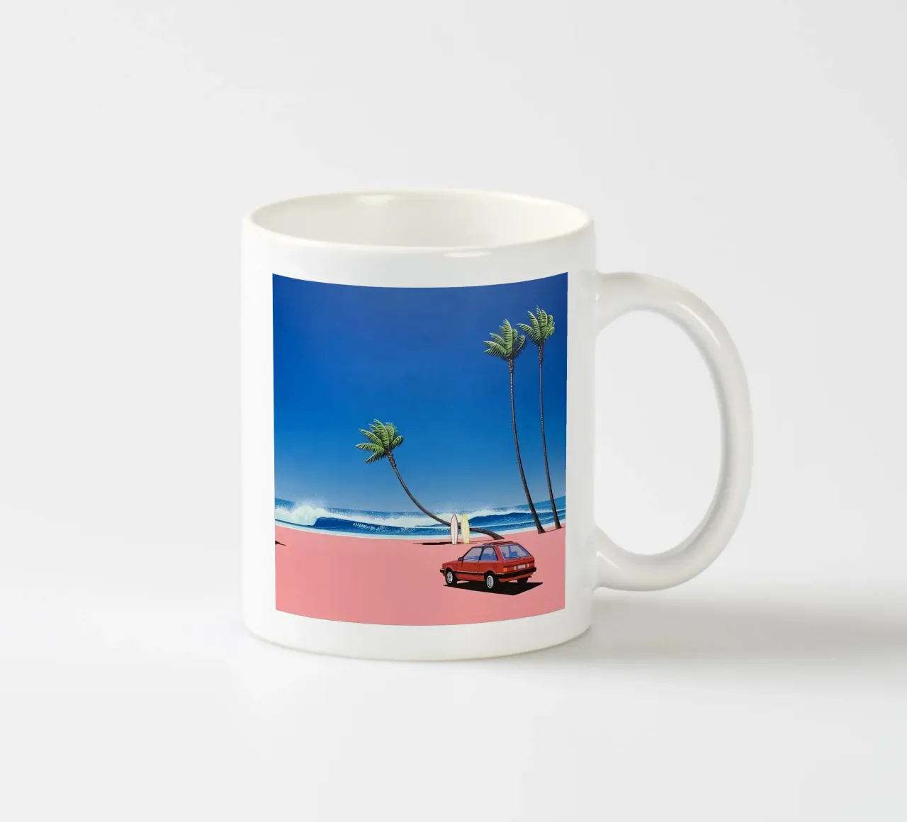 Hiroshi Nagai Auto rossa semplice tazza in ceramica da Giox Store Legendary