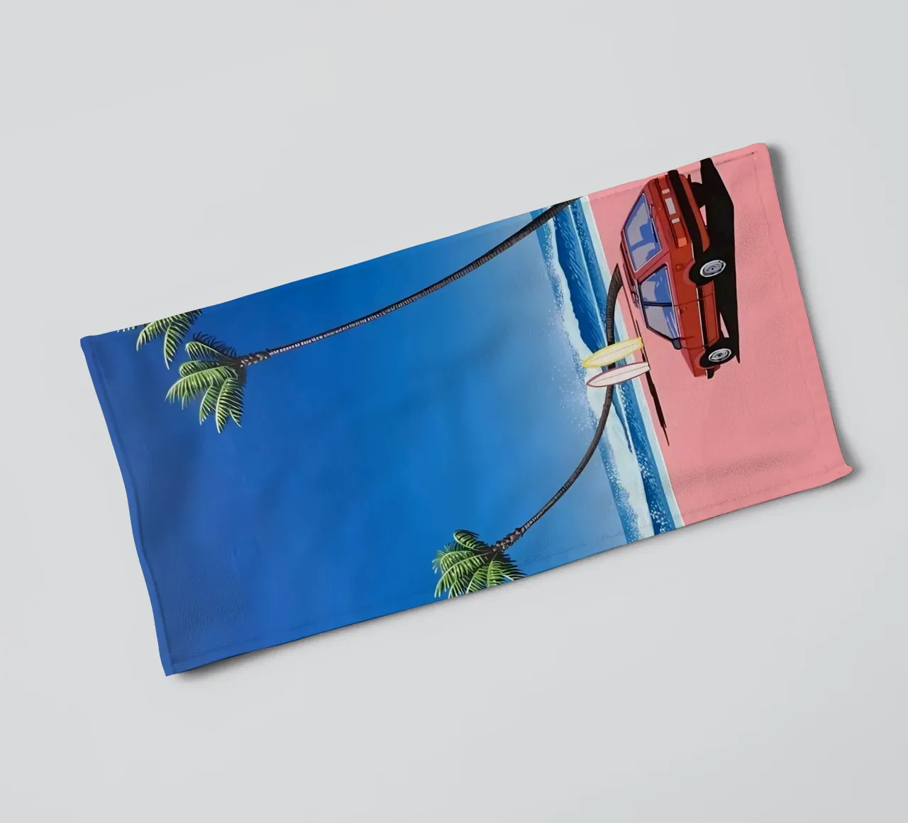 Hiroshi Nagai Auto rossa semplice asciugamano da bagno da Giox Store Legendary