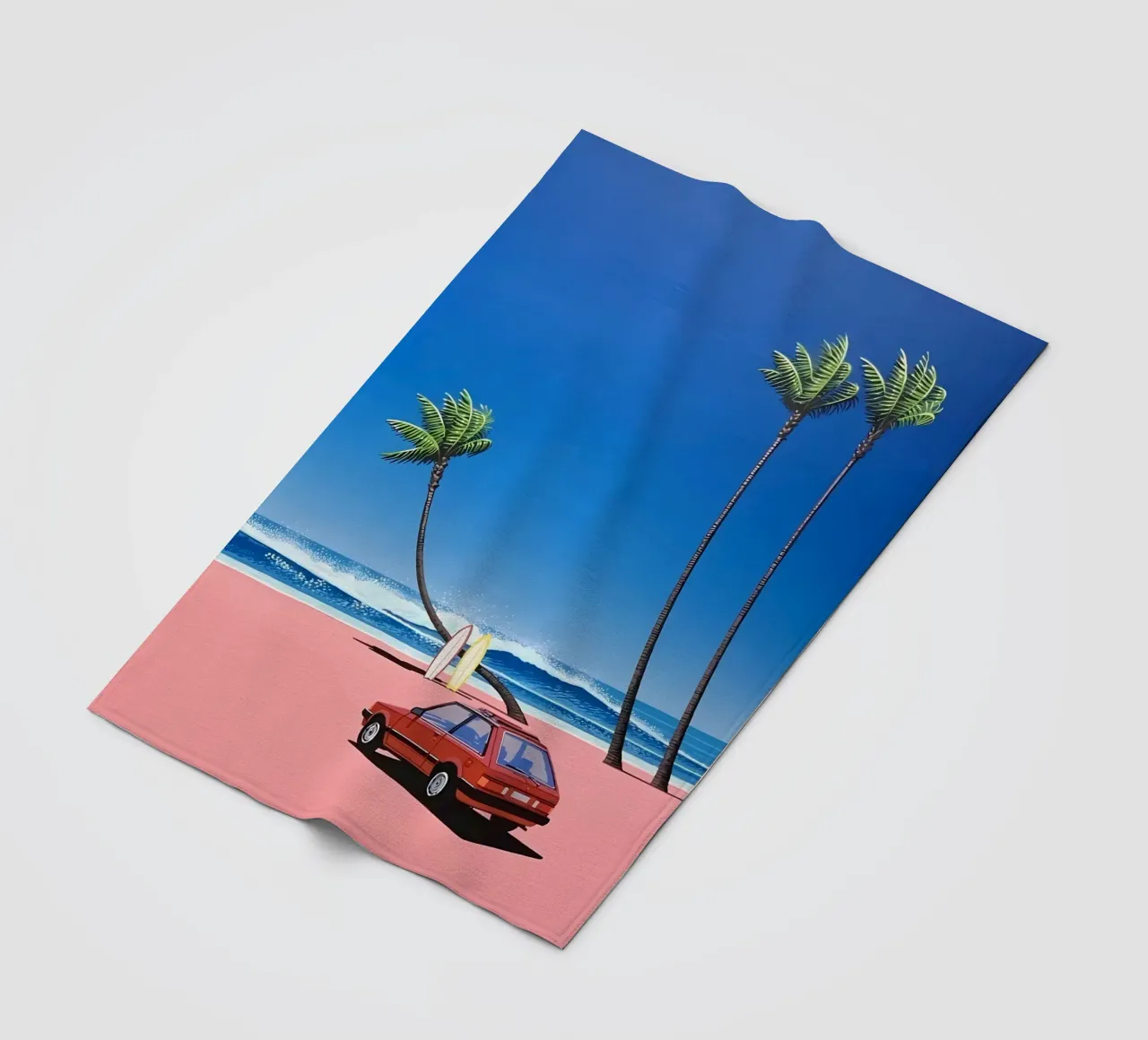 Hiroshi Nagai Auto rossa semplice coperta in pile da Giox Store Legendary