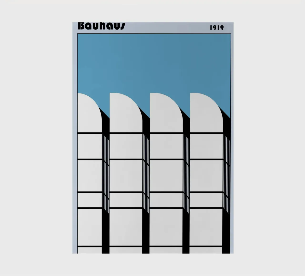 Bauhaus Architecture Poster - Skyline 1919 notebook by Casa Calm