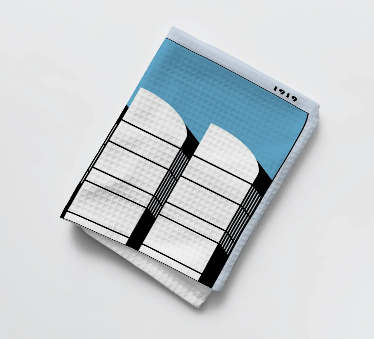 Bauhaus Architecture Poster - Skyline 1919 torchon de Casa Calm
