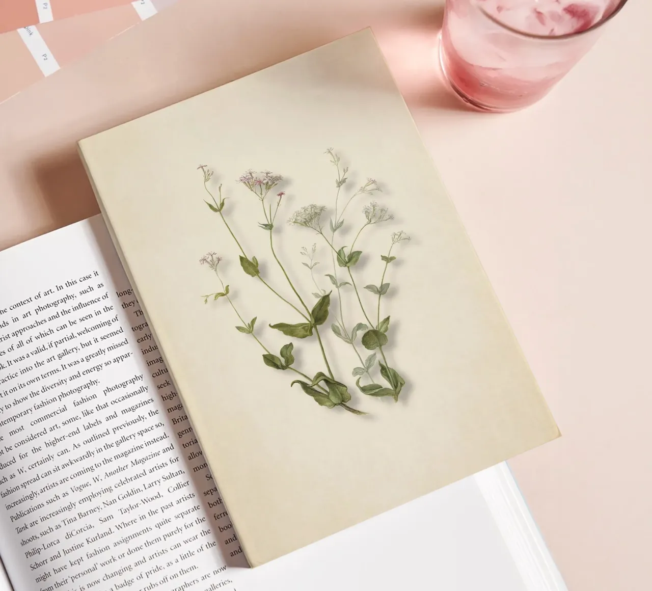 Herman Saftleven Botanical Print - Vintage Senna & Catchfly notebook by ClubArt