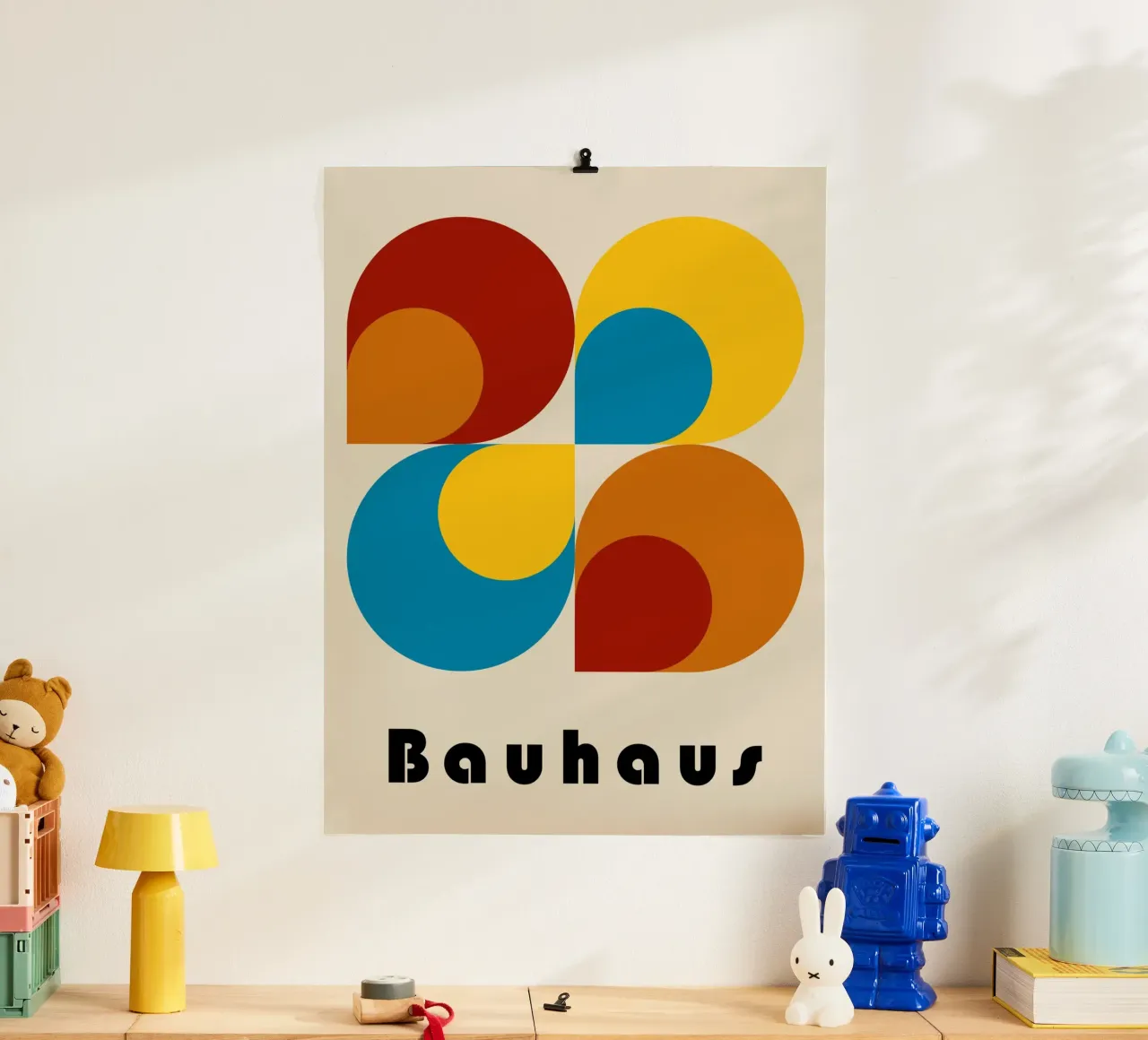 Poster Bauhaus - Composizione geometrica retrò poster da Casa Calm