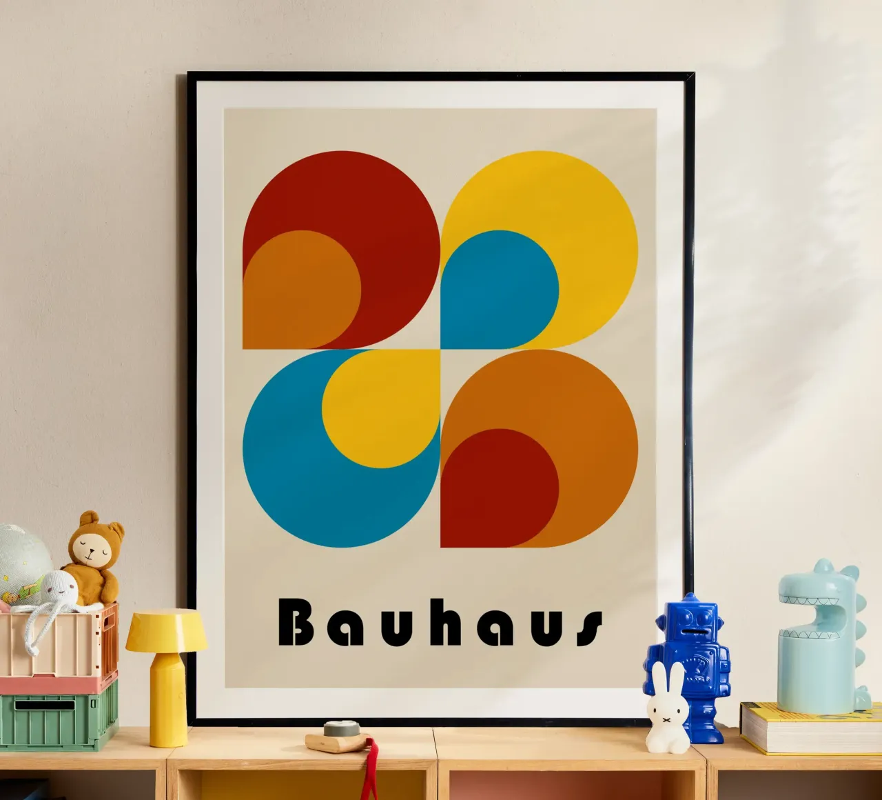 Poster Bauhaus - Composizione geometrica retrò poster da Casa Calm