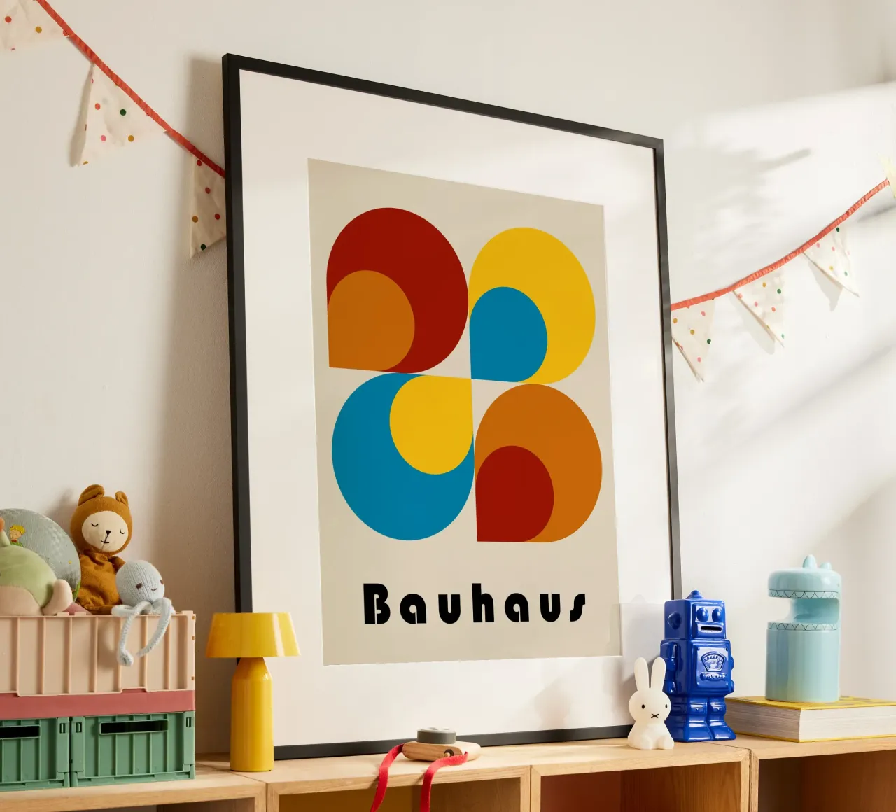 Poster Bauhaus - Composizione geometrica retrò poster da Casa Calm