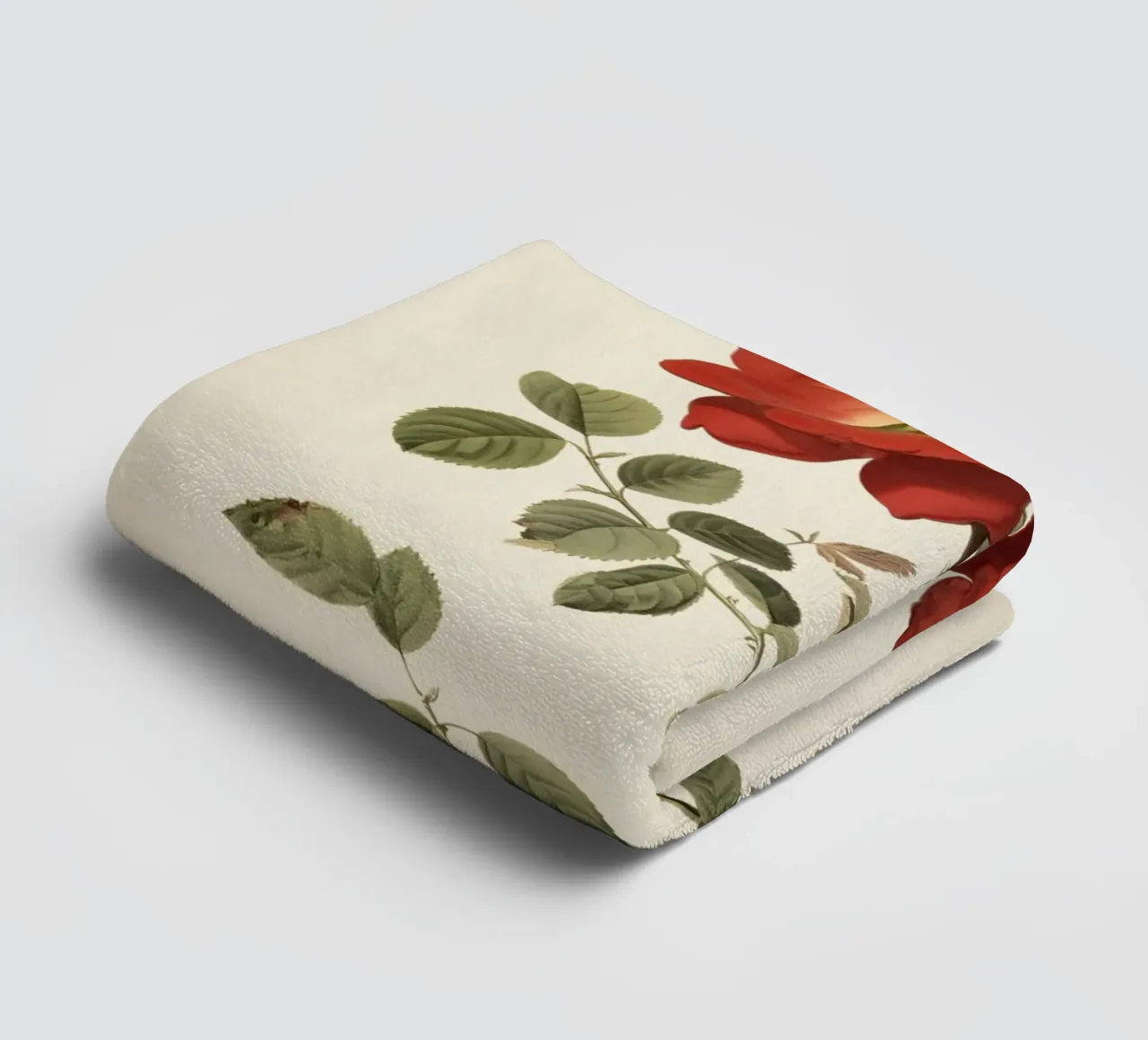 Vintage Wild Rose Botanical Print - Rustic Red Rose Art toalla de baño de ClubArt
