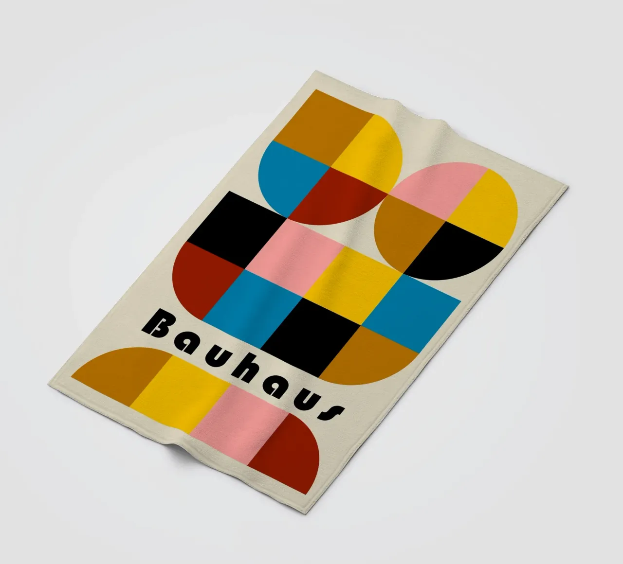 Forme Bauhaus - Poster geometrico colorato coperta in pile da Casa Calm