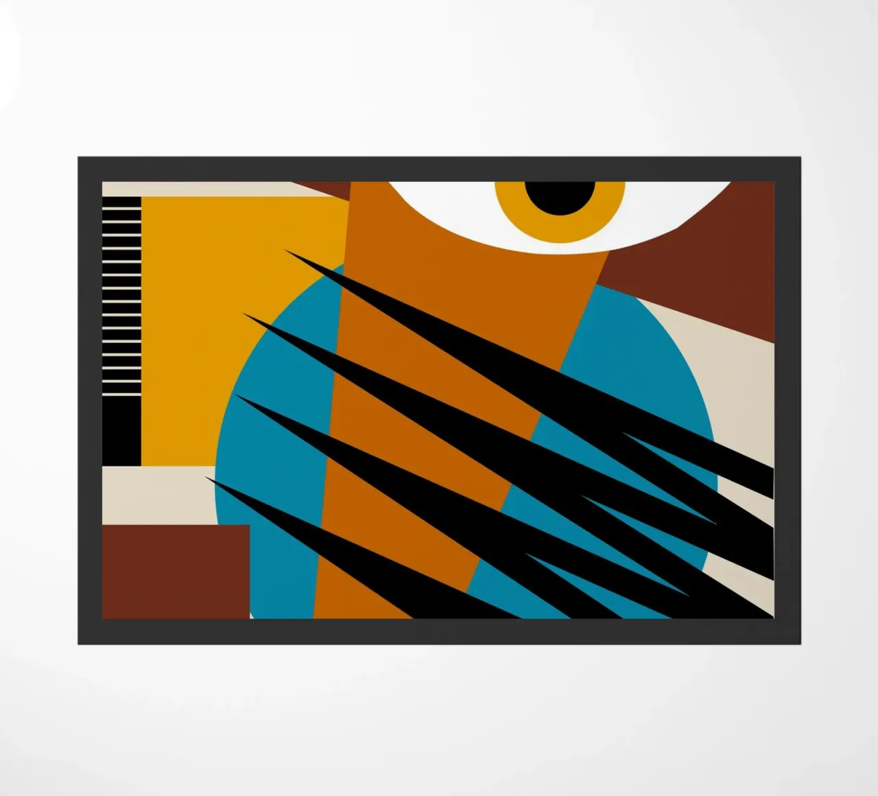 Bauhaus Eye Art | Poster astratto retrò zerbino da Casa Calm