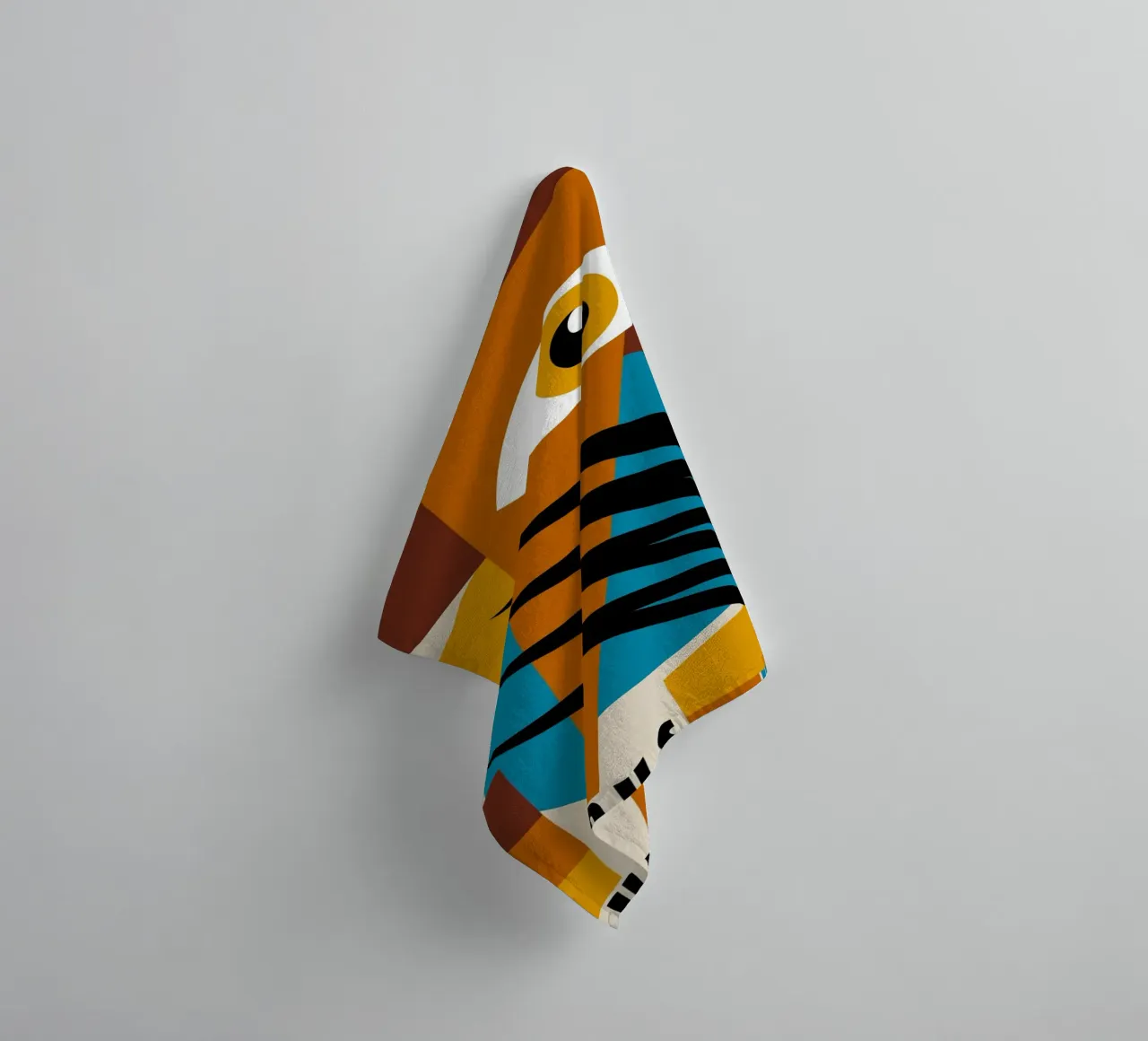 Bauhaus Eye Art | Abstract Retro Poster towel by Casa Calm