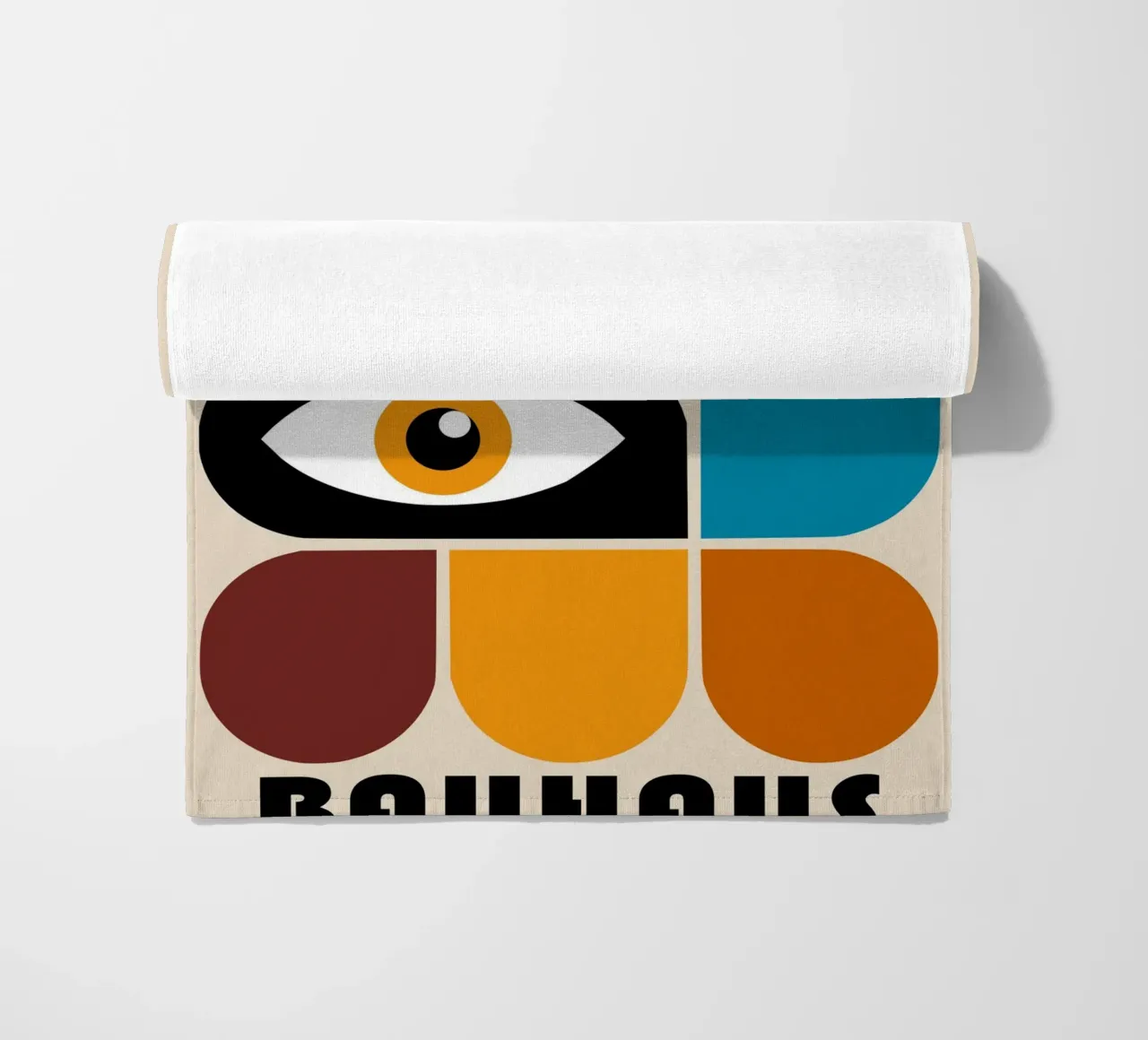 Occhio Bauhaus - design moderno, geometrico e retrò telo mare da Casa Calm