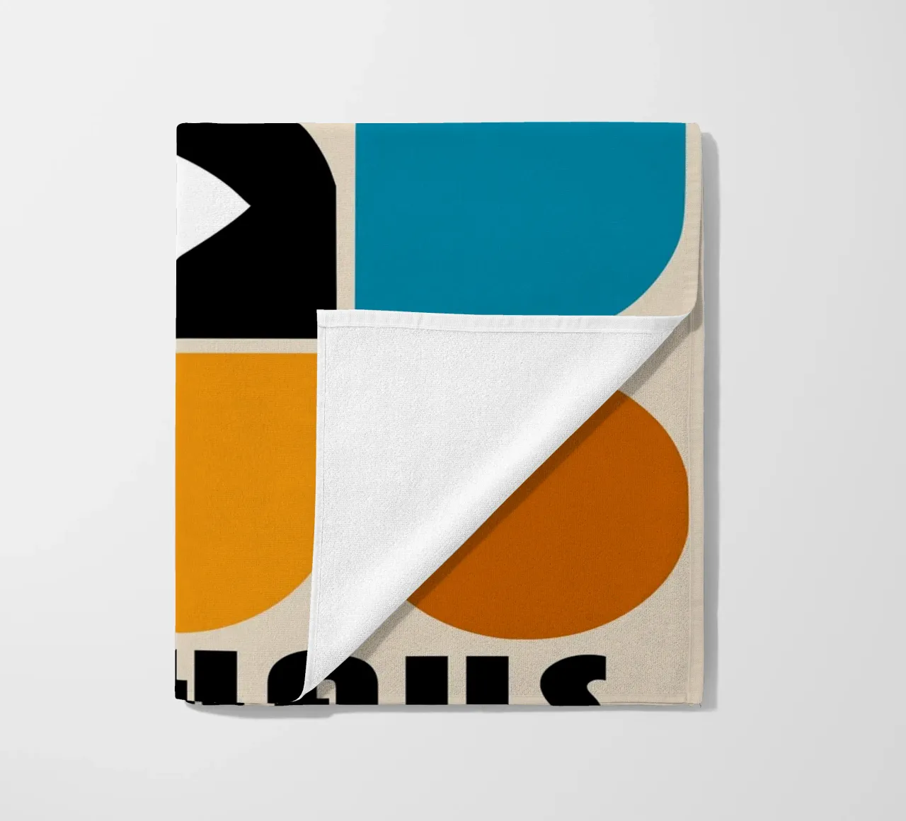 Occhio Bauhaus - design moderno, geometrico e retrò telo mare da Casa Calm