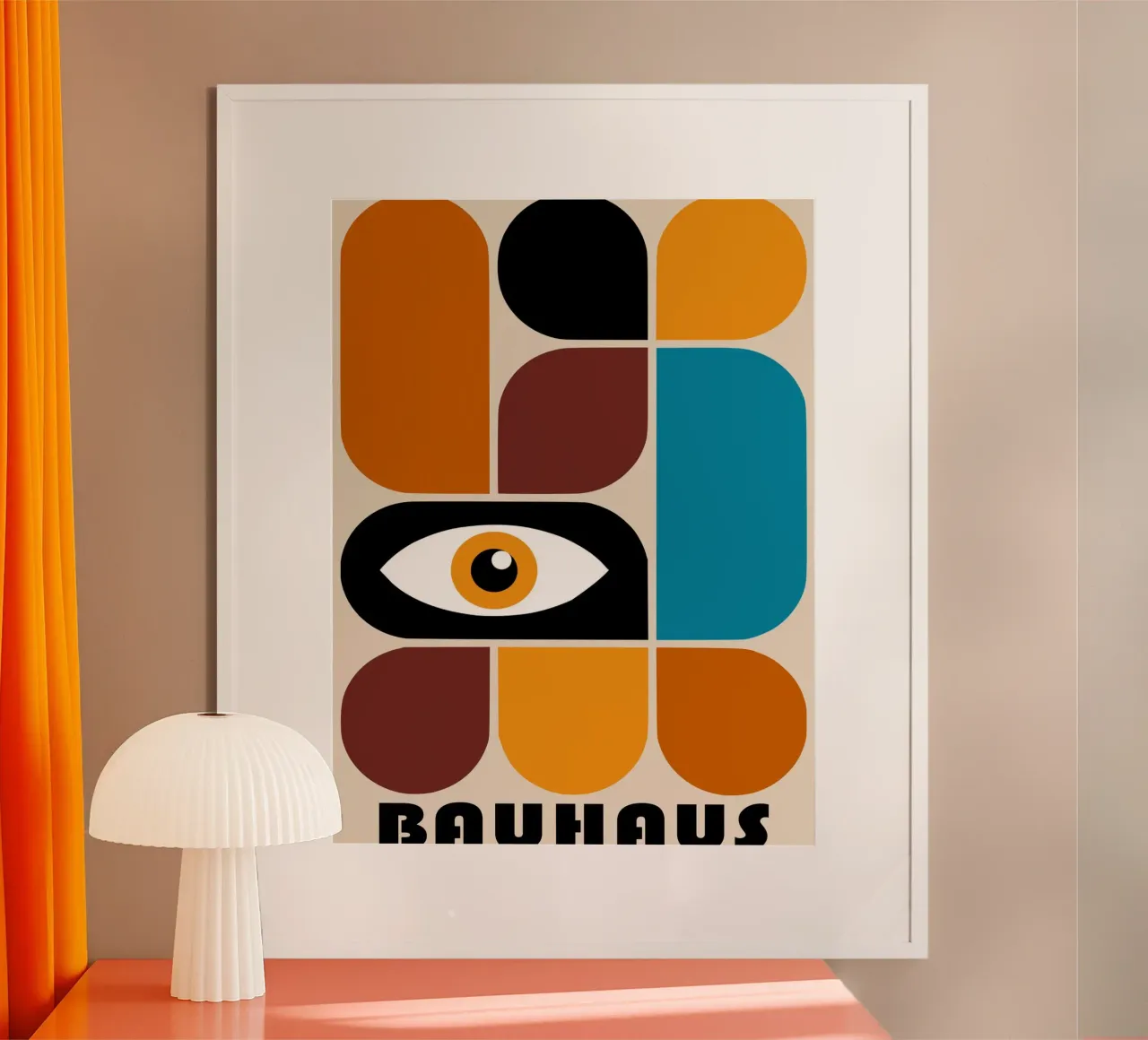 Occhio Bauhaus - design moderno, geometrico e retrò poster da Casa Calm