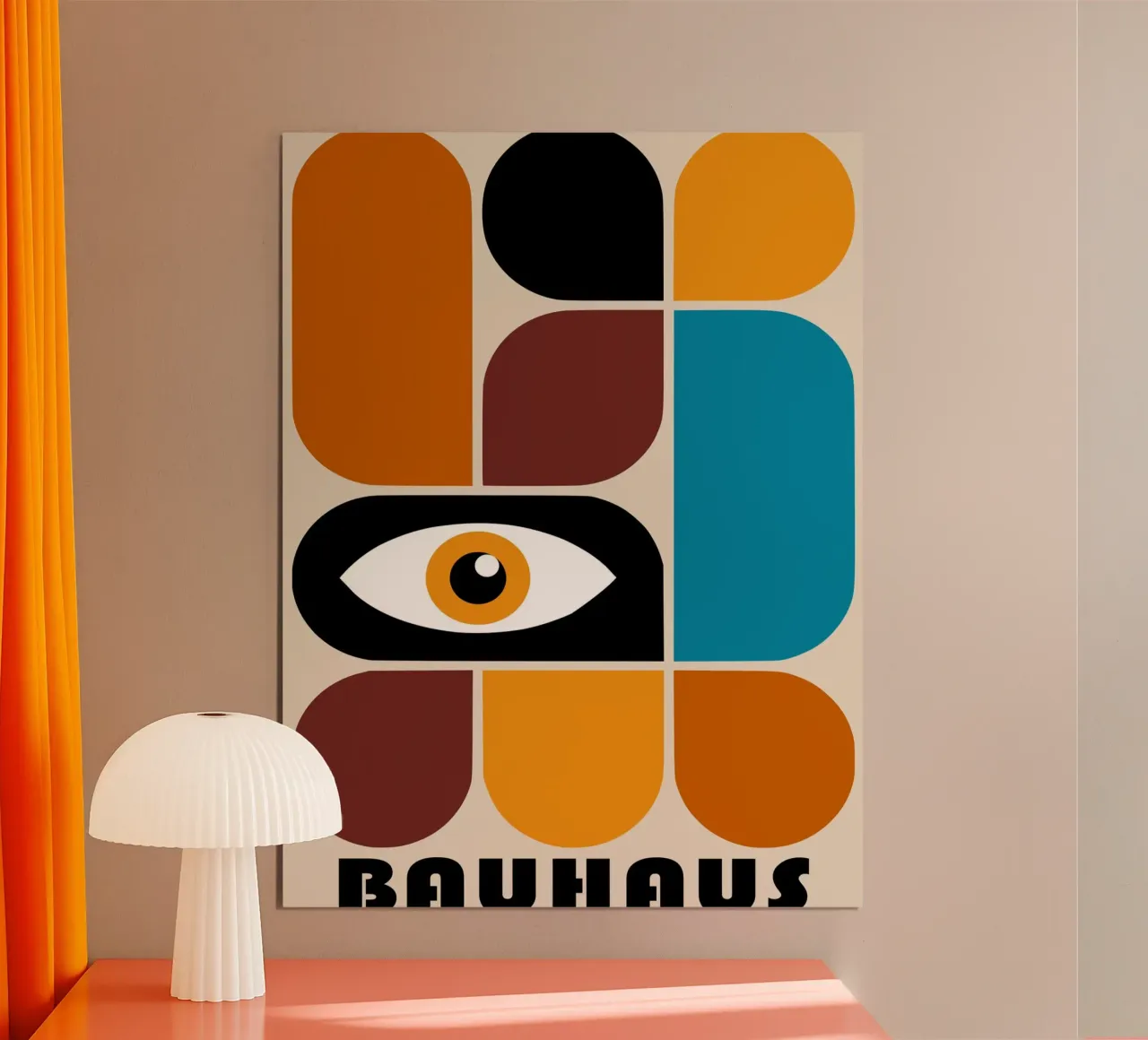 Occhio Bauhaus - design moderno, geometrico e retrò poster da Casa Calm