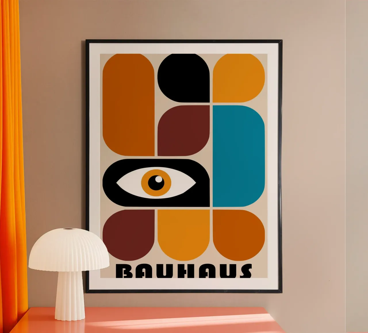 Occhio Bauhaus - design moderno, geometrico e retrò poster da Casa Calm
