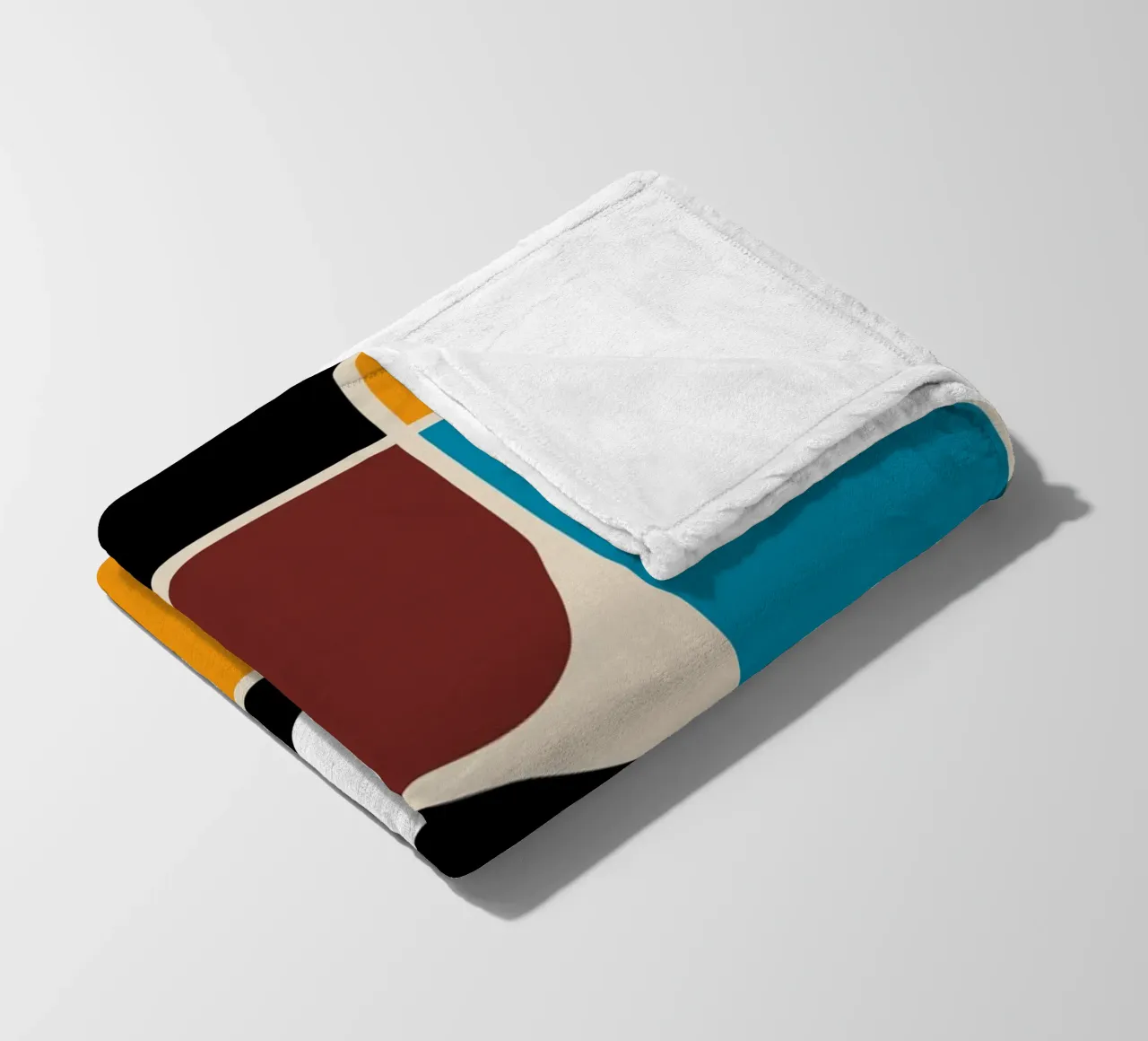 Occhio Bauhaus - design moderno, geometrico e retrò coperta in pile da Casa Calm