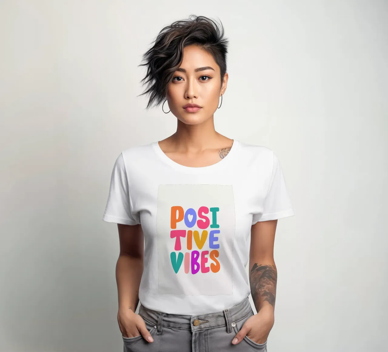 Positive Vibes II t-shirt da donna da Pure