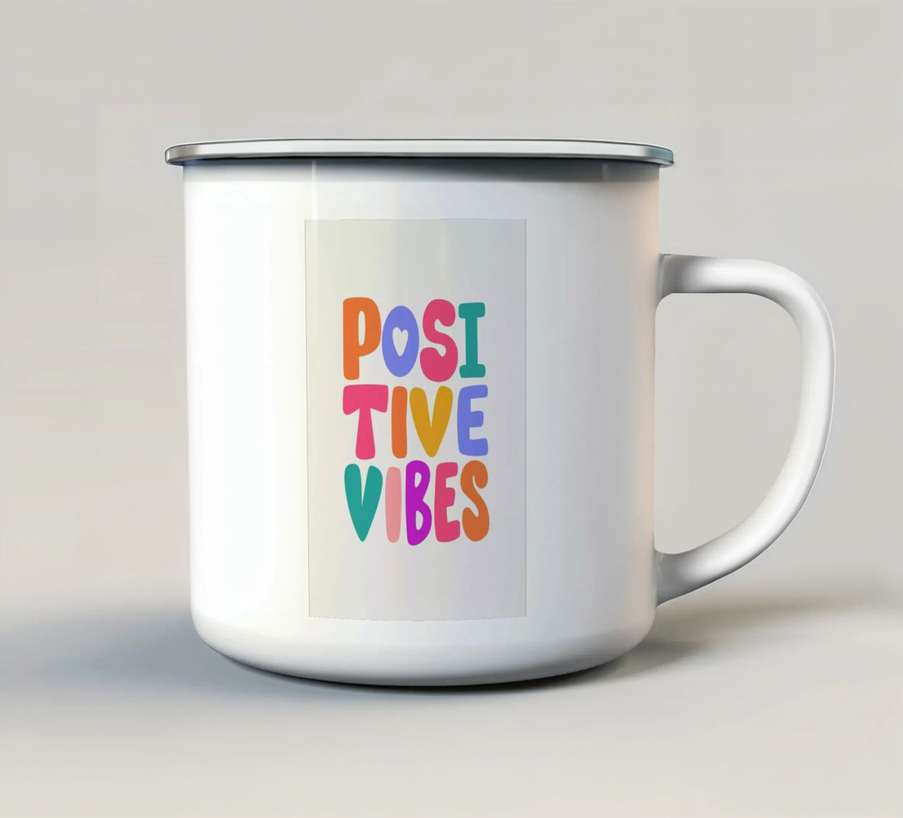Positive Vibes II mug en émail de Pure