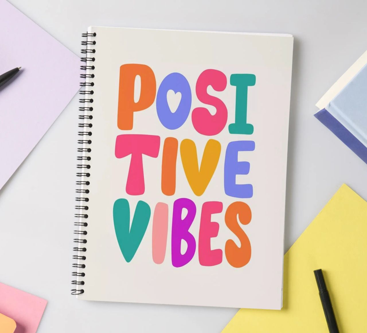 Positive Vibes II carnet à spirale de Pure
