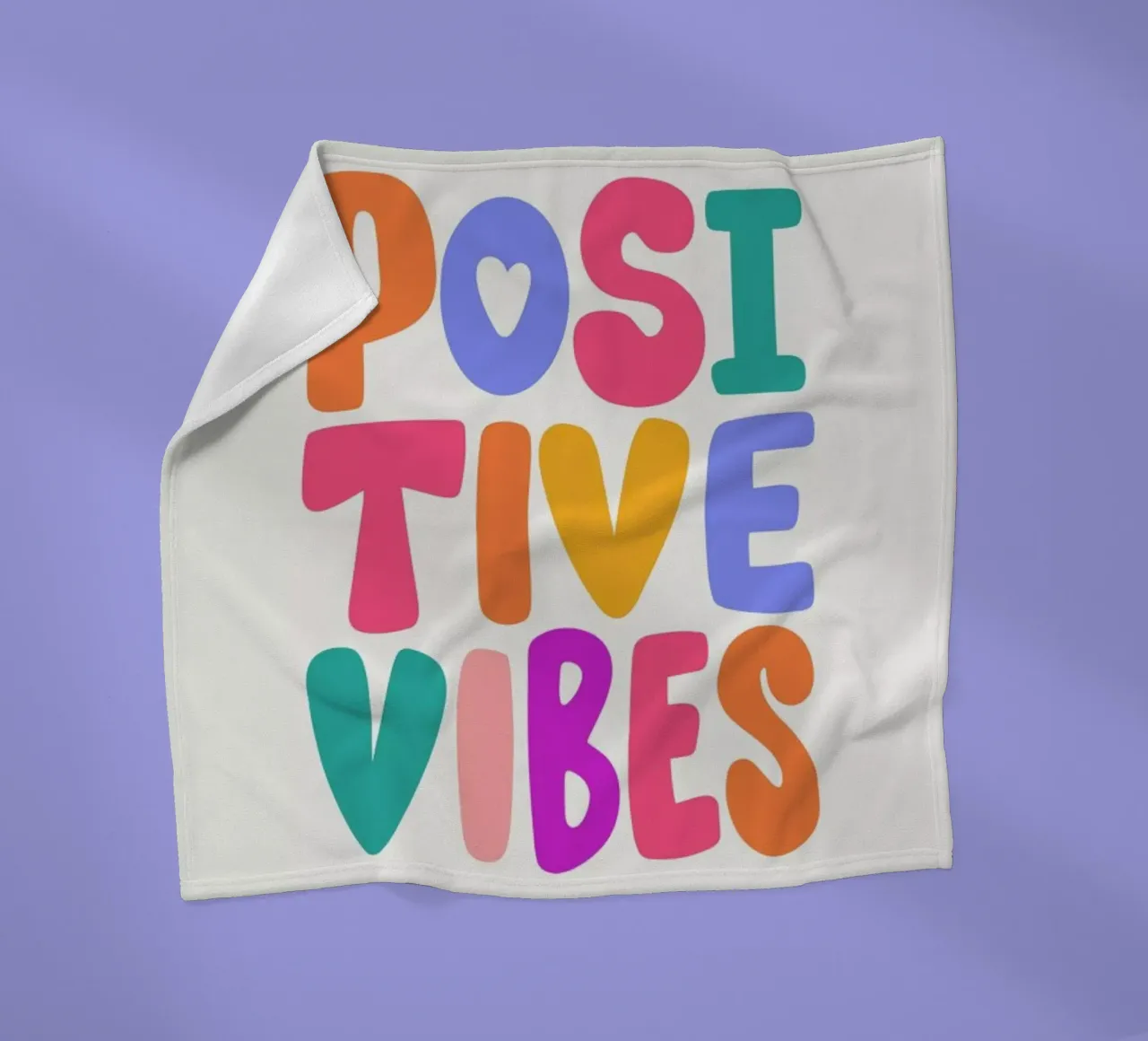 Positive Vibes II fleece blanket by Pure