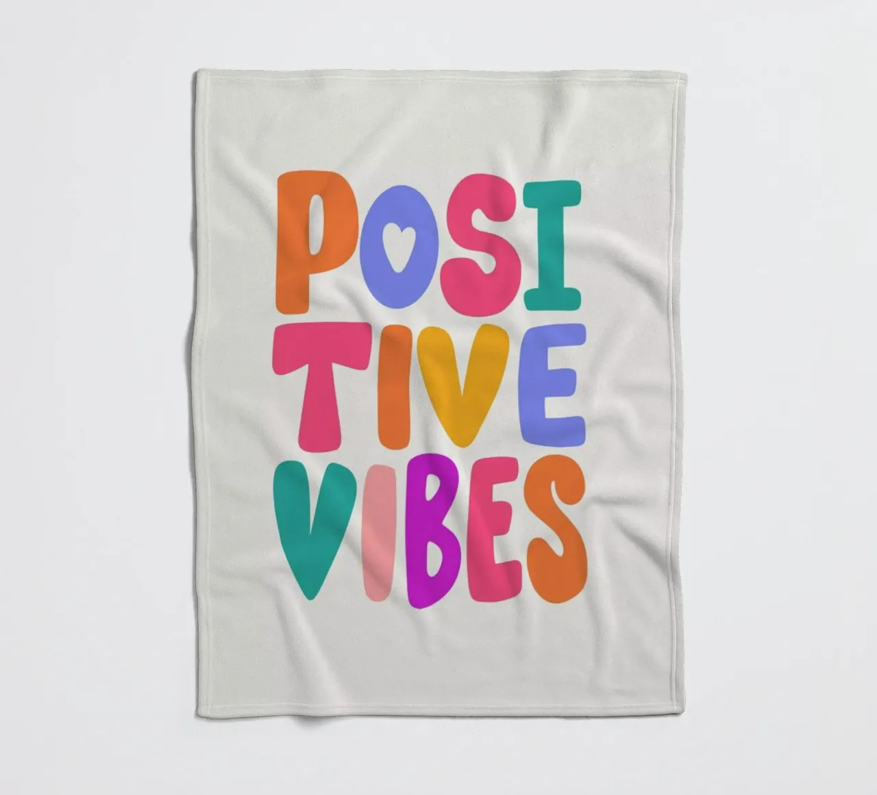 Positive Vibes II fleece blanket by Pure