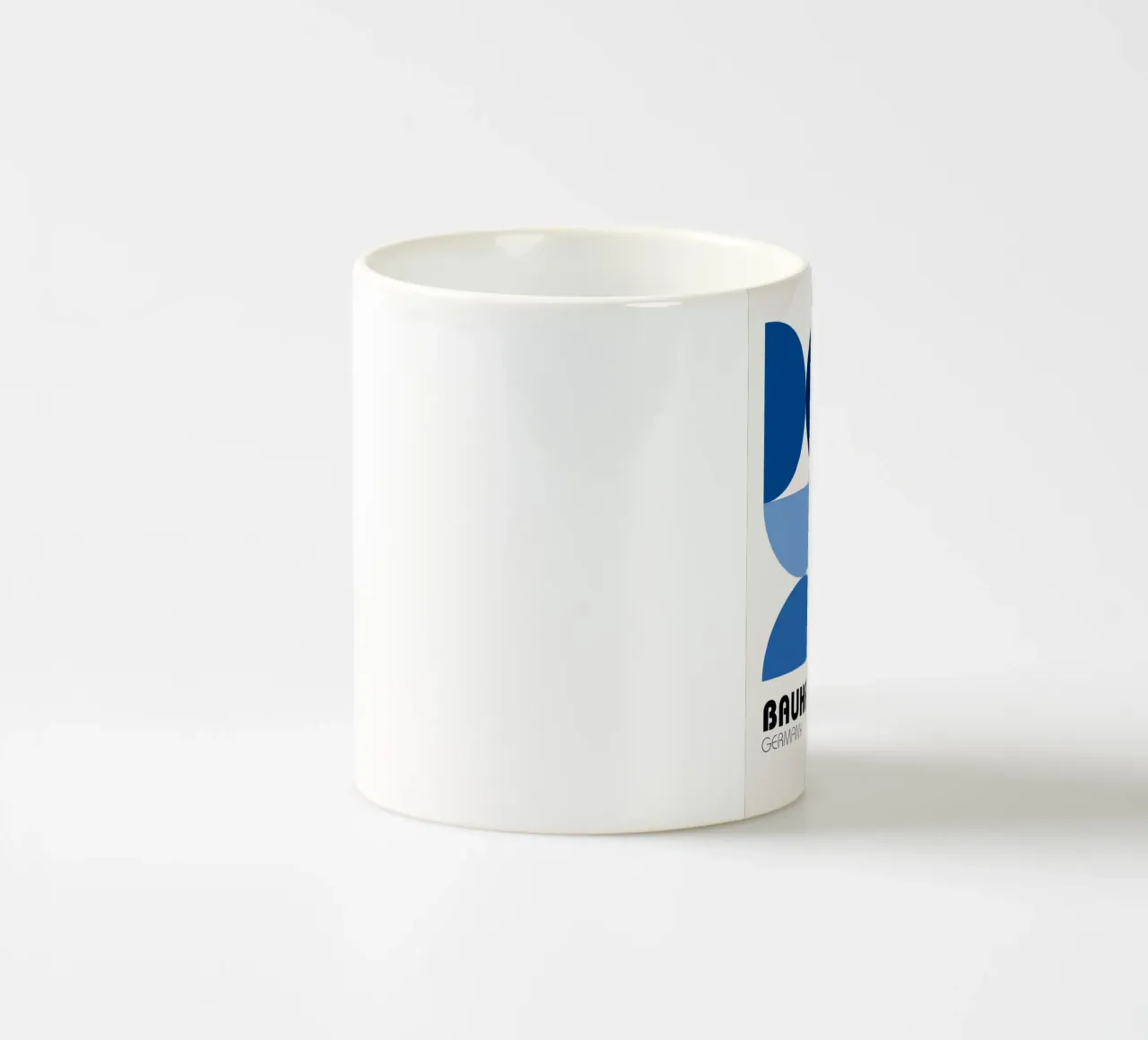 Bauhaus Geometry Blue ceramic mug by Casa Calm
