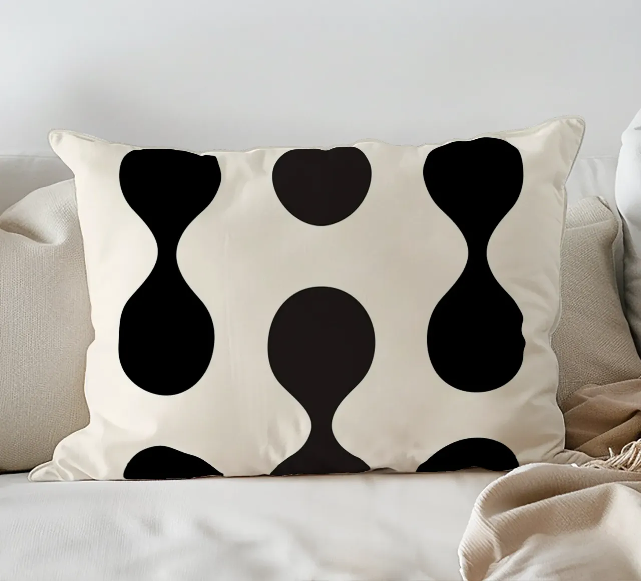 Forme Bauhaus Nero 1923 cuscino da Casa Calm