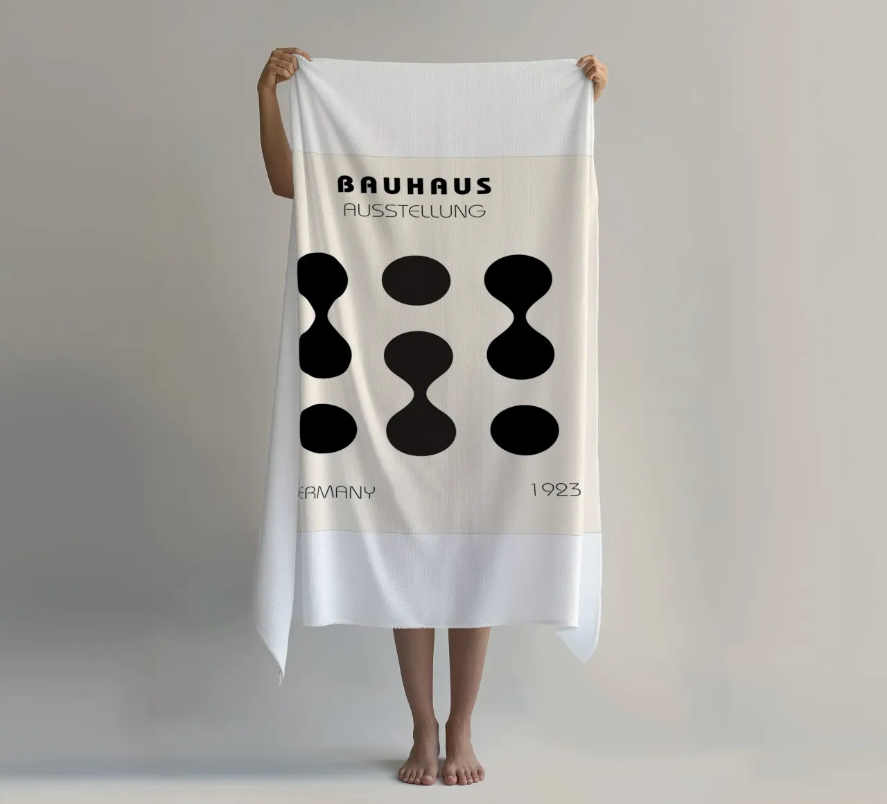 Forme Bauhaus Nero 1923 telo mare da Casa Calm