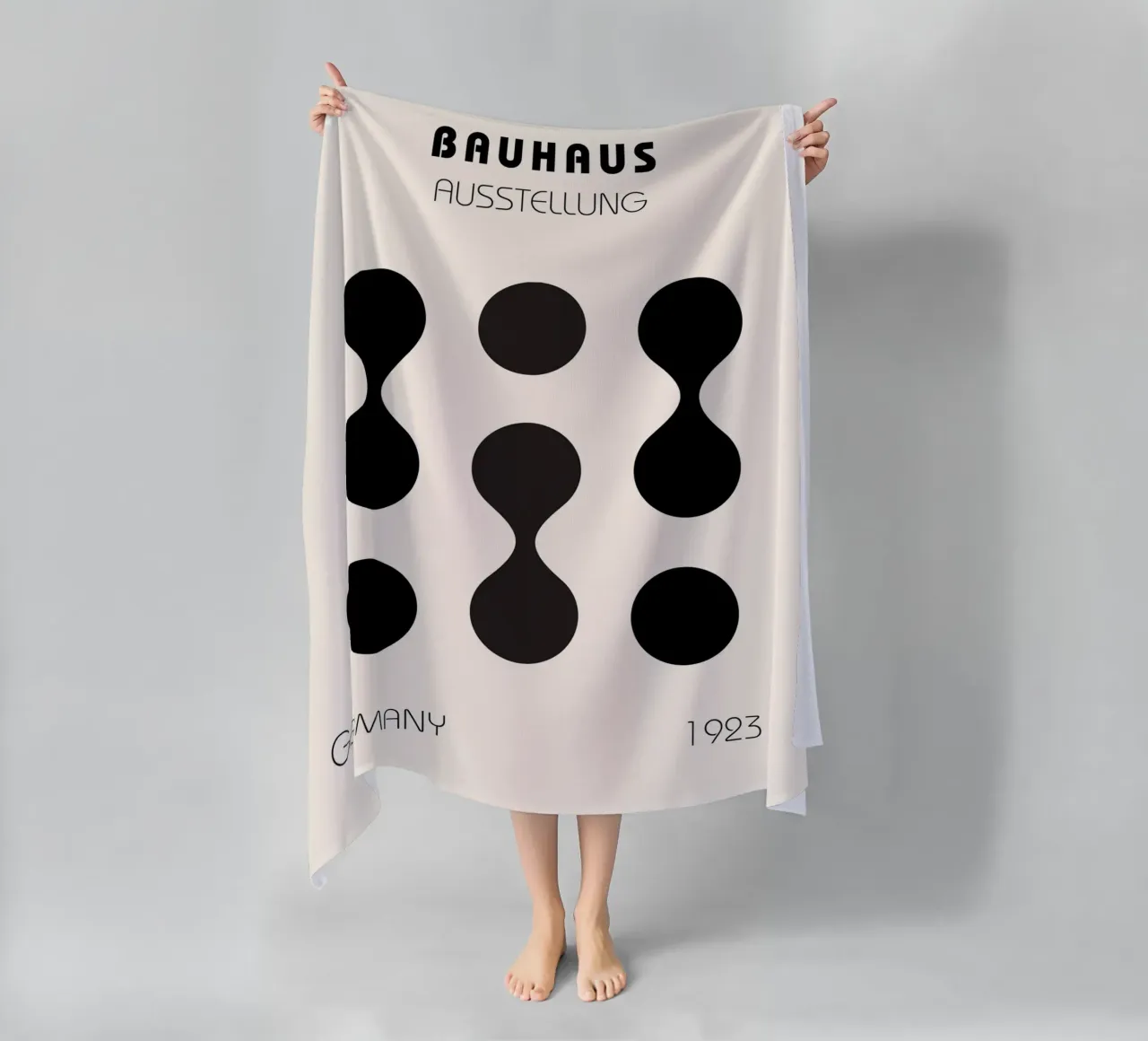 Forme Bauhaus Nero 1923 telo mare da Casa Calm