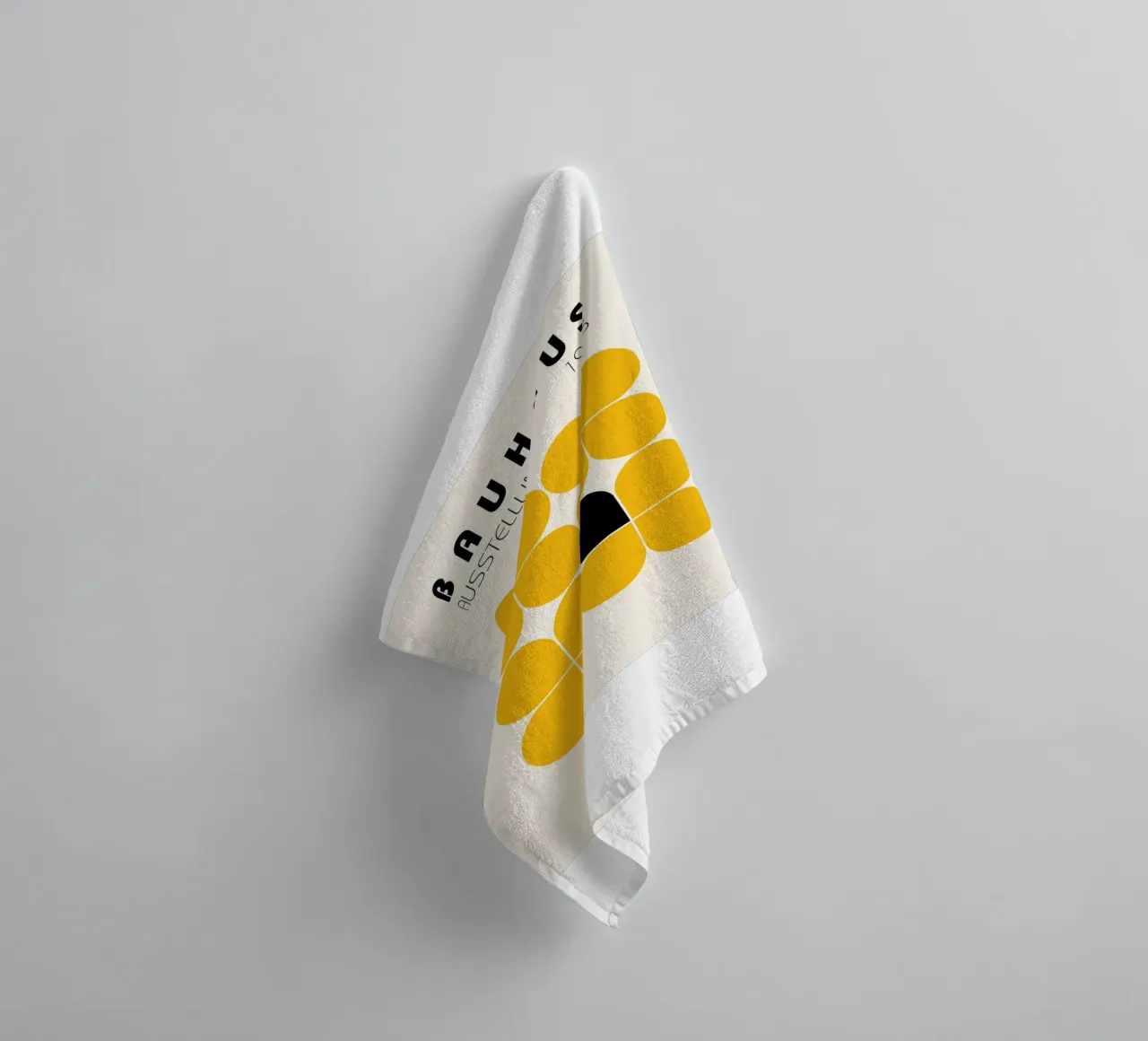 Retro Flower Grid - Bauhaus Style towel by Casa Calm