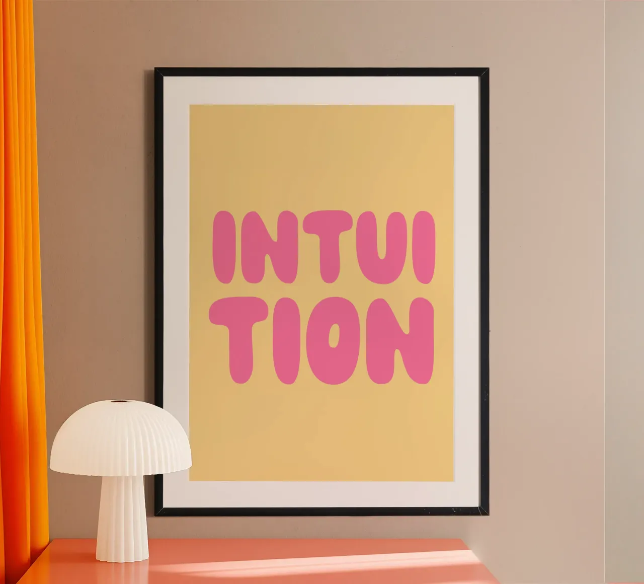 intuition poster with aluminum frame by be.