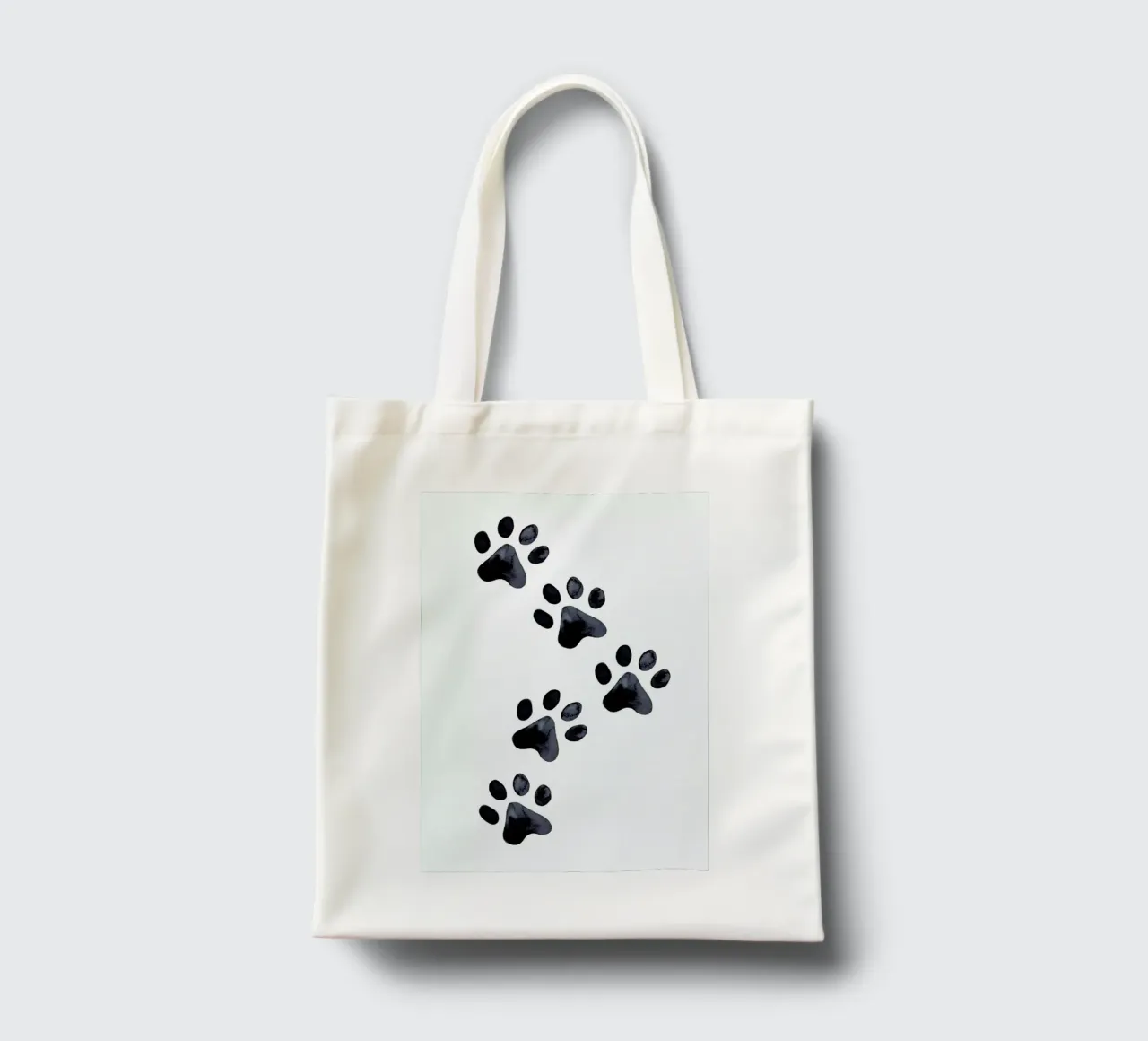 Paw poster II tote bag by Little Flourishes