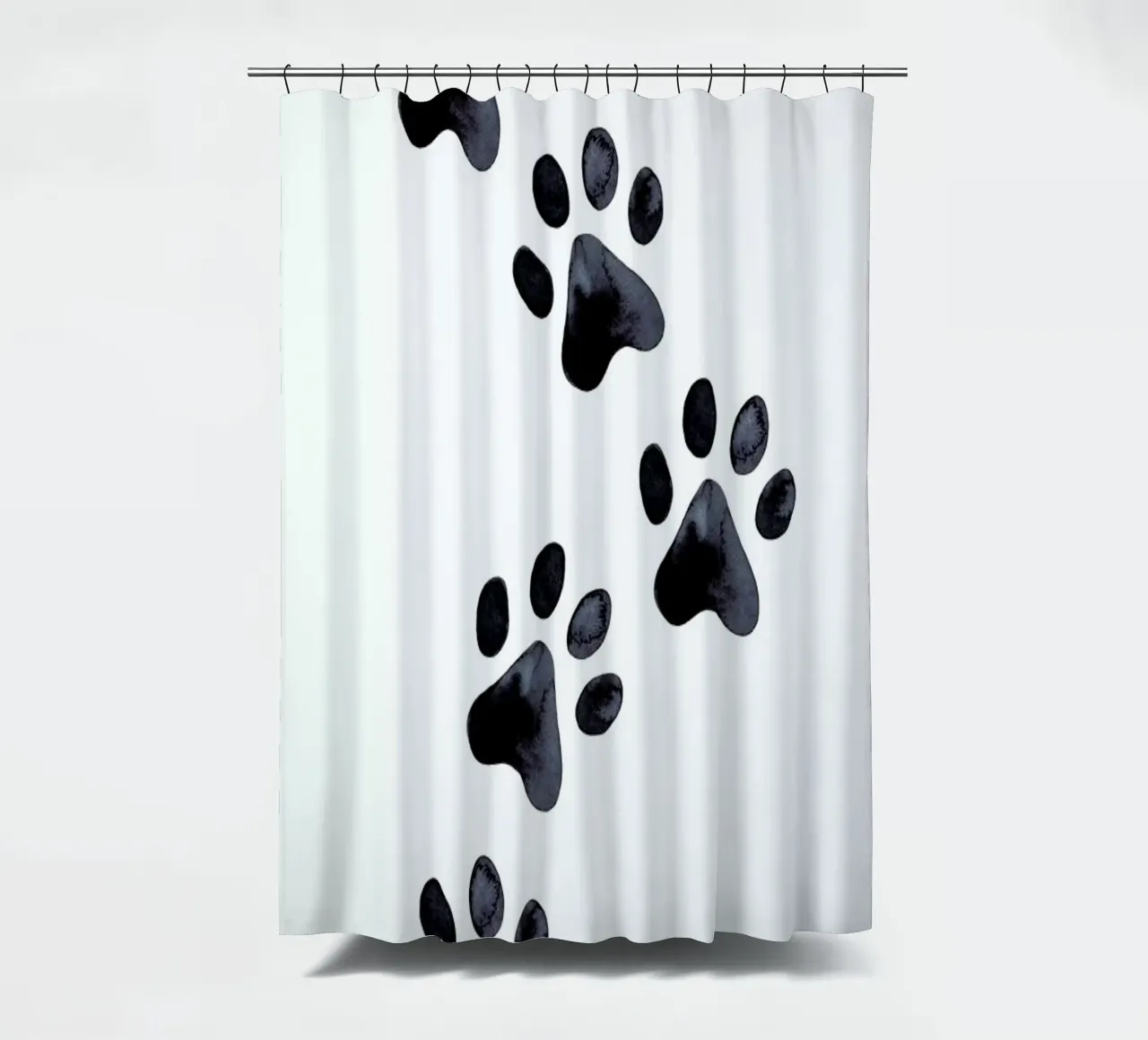 Paw poster II shower curtain by Little Flourishes