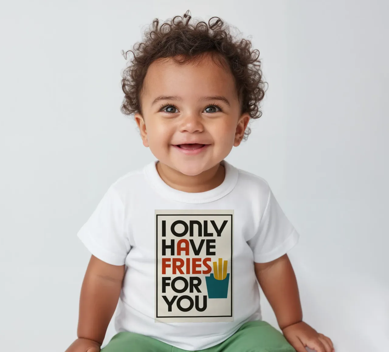 I ONLY HAVE FRIES FOR YOU maglietta neonato da michi