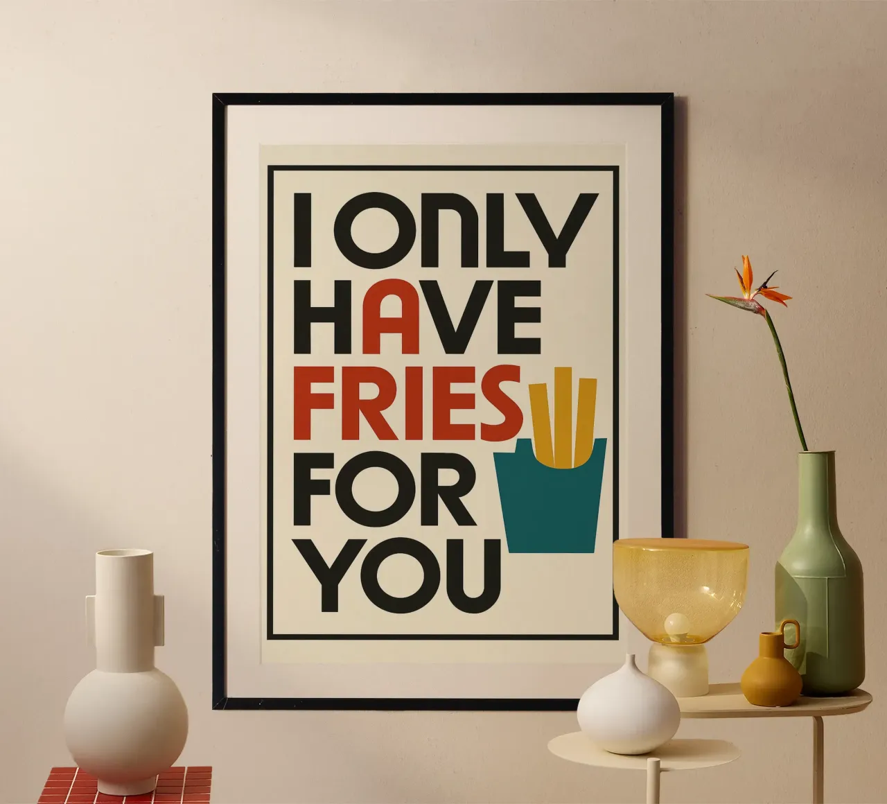 I ONLY HAVE FRIES FOR YOU carta hahnemühle da michi